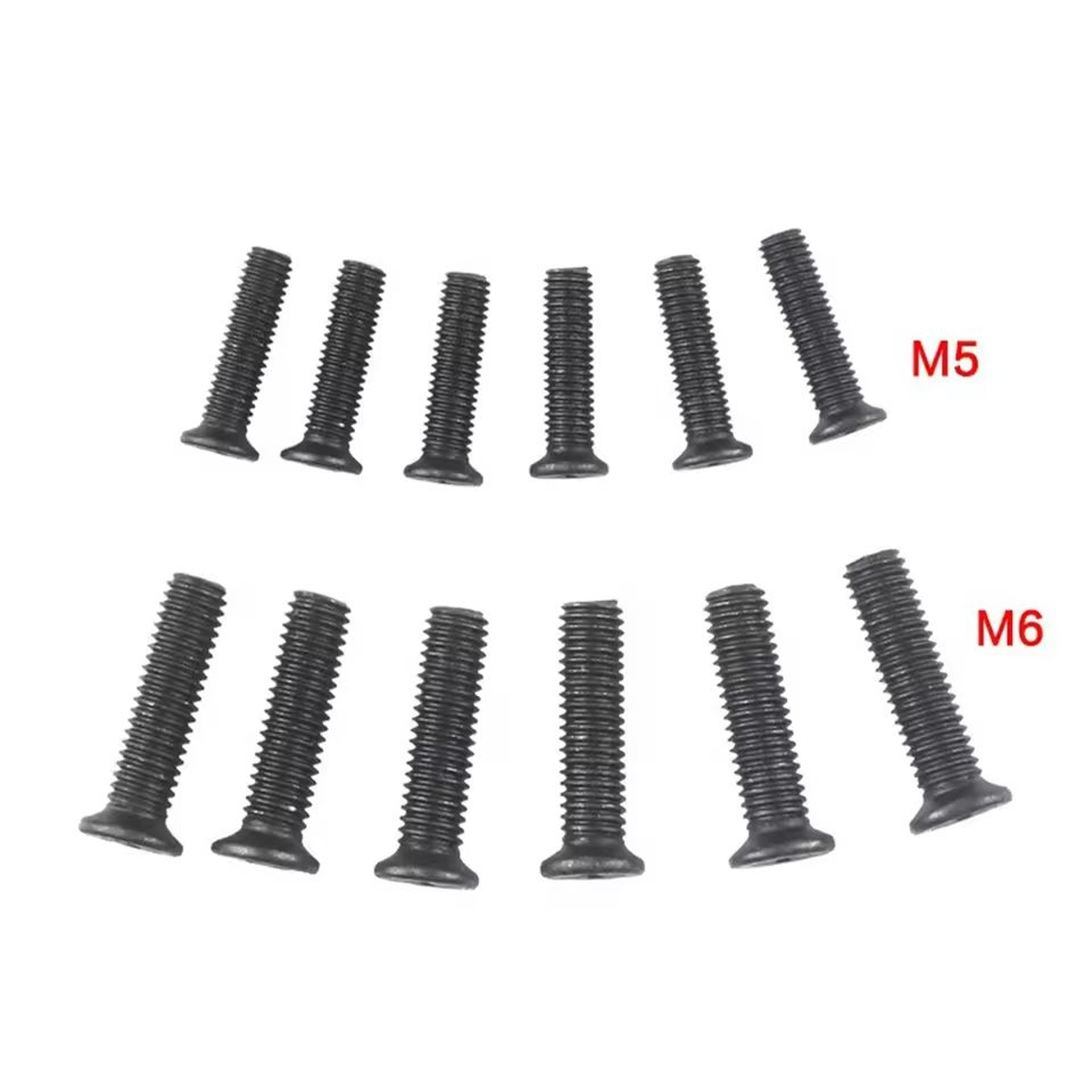 m5/m6 left-hand thread drill chuck fixing screws (6-piece pack)