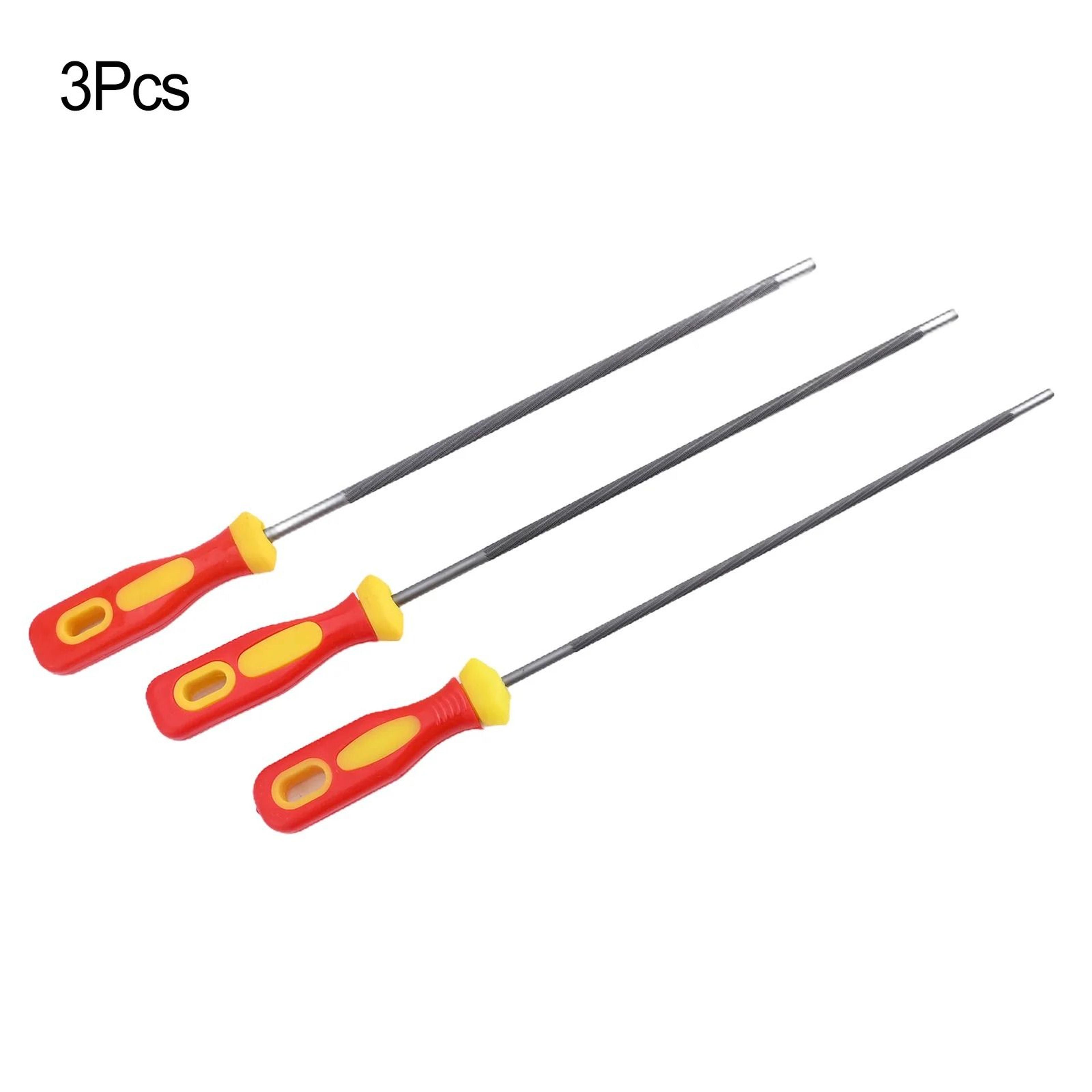 3-piece high-carbon steel chainsaw sharpening files set