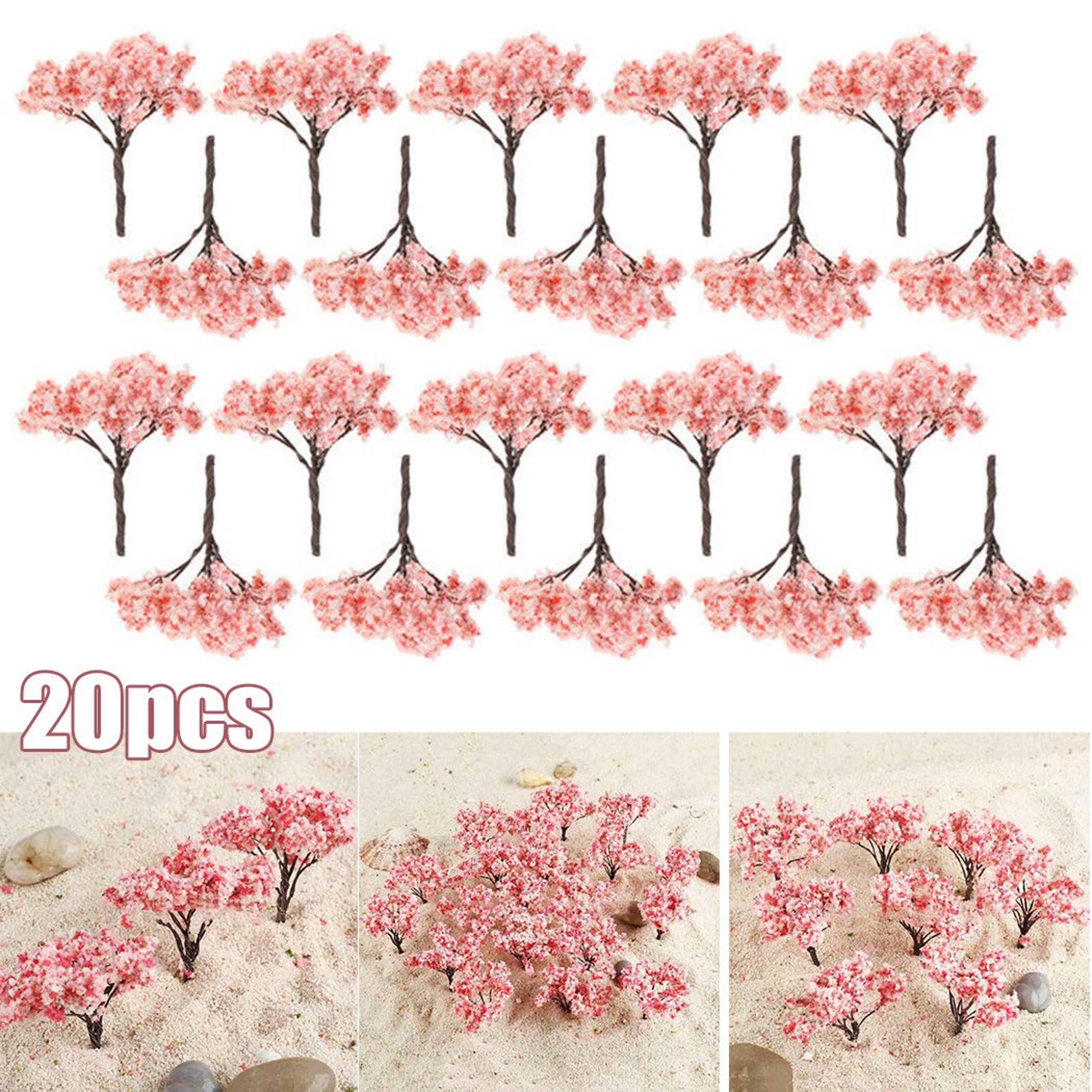 mini cherry blossom flower tree models (20-piece pack)