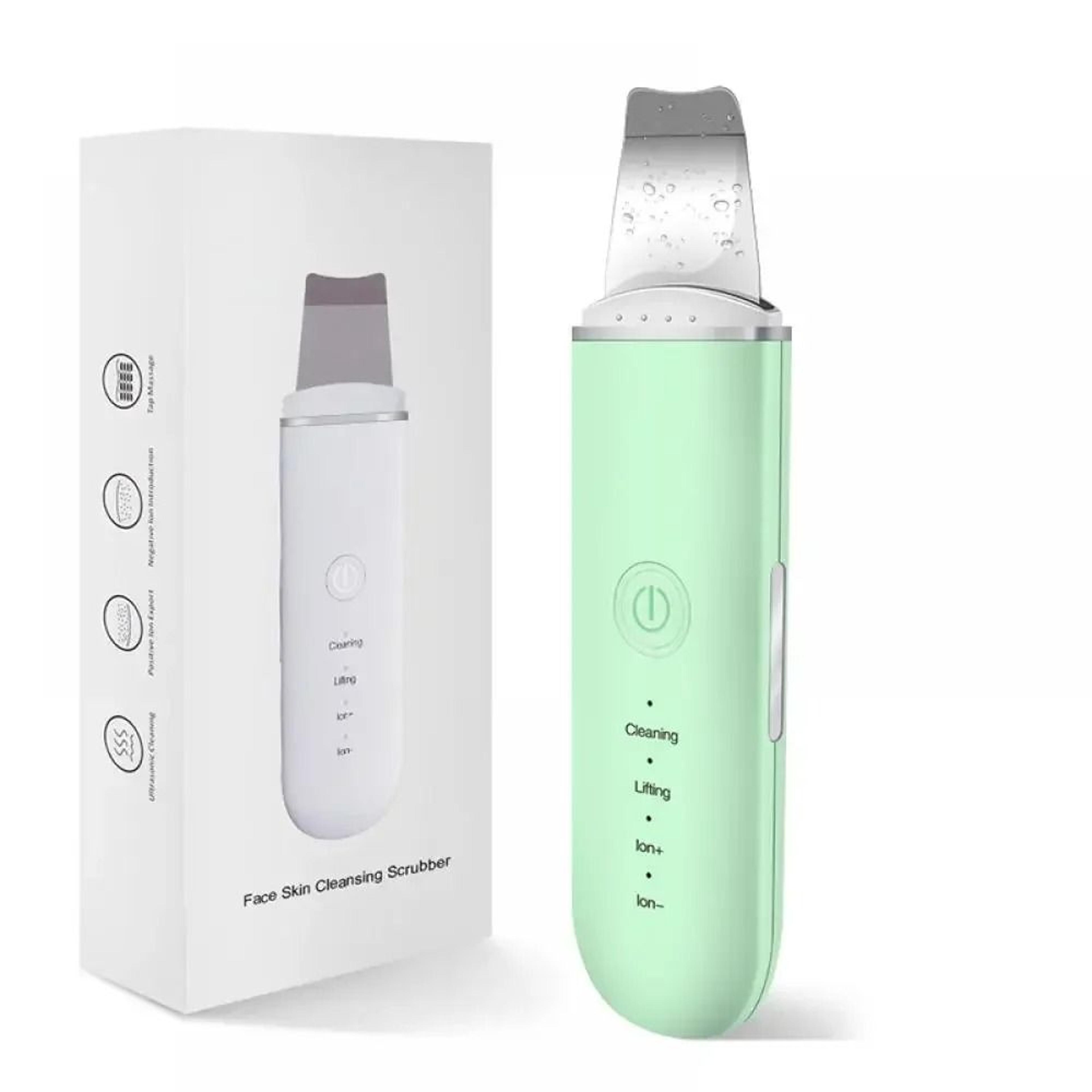 ultrasonic face spatula and blackhead remover skin scrubber