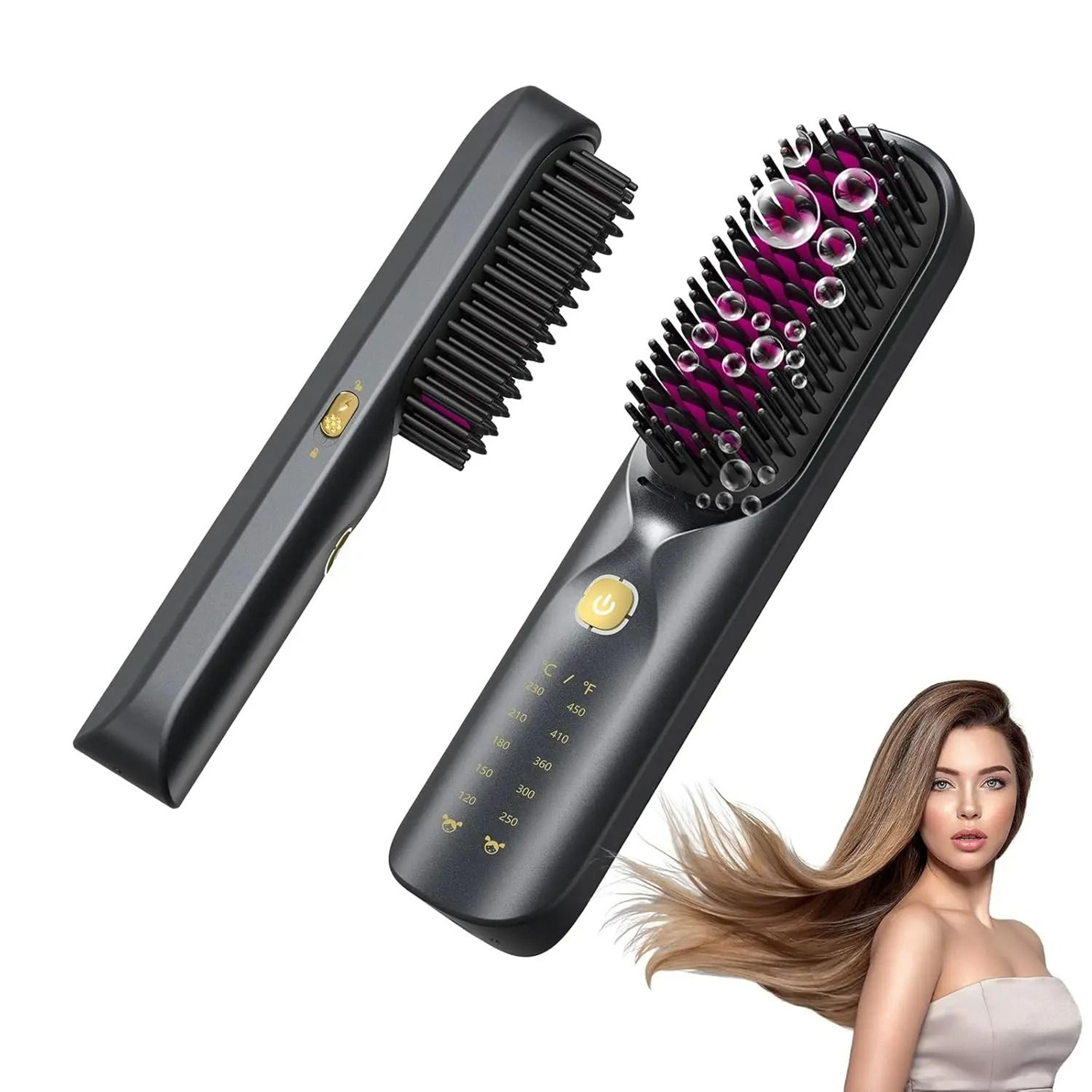 cordless negative ion hair straightener brush