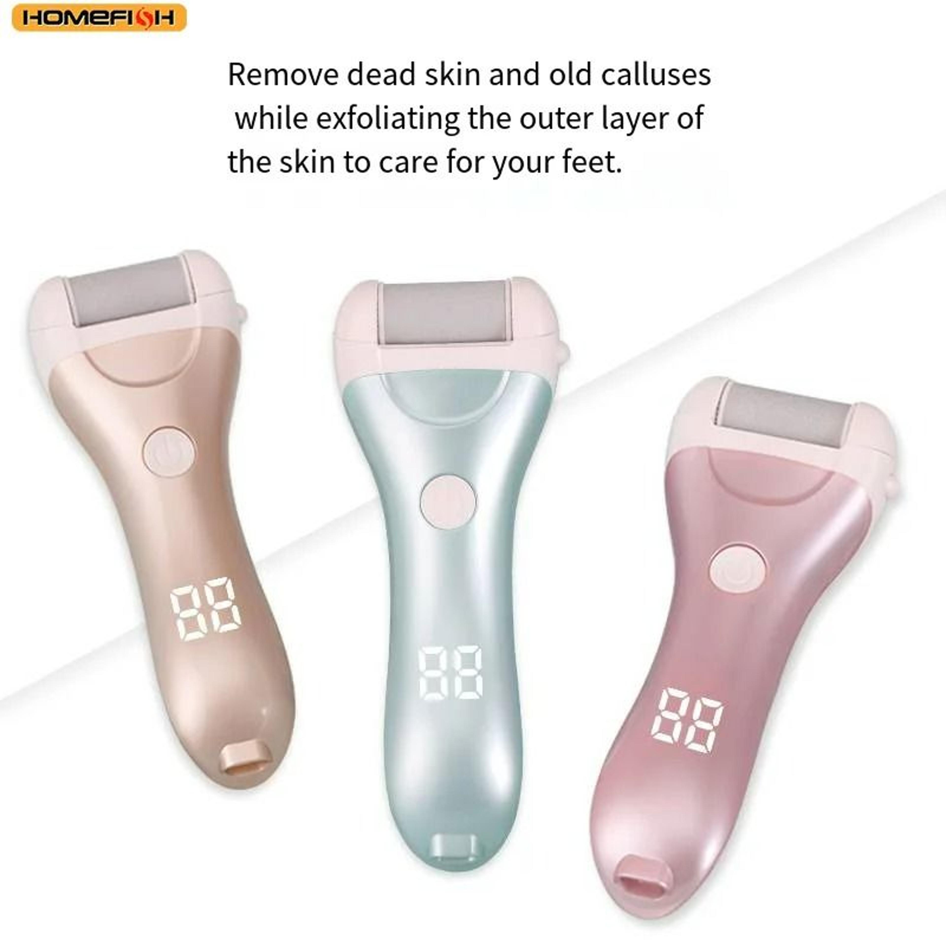 electric rechargeable pedicure foot file & callus remover