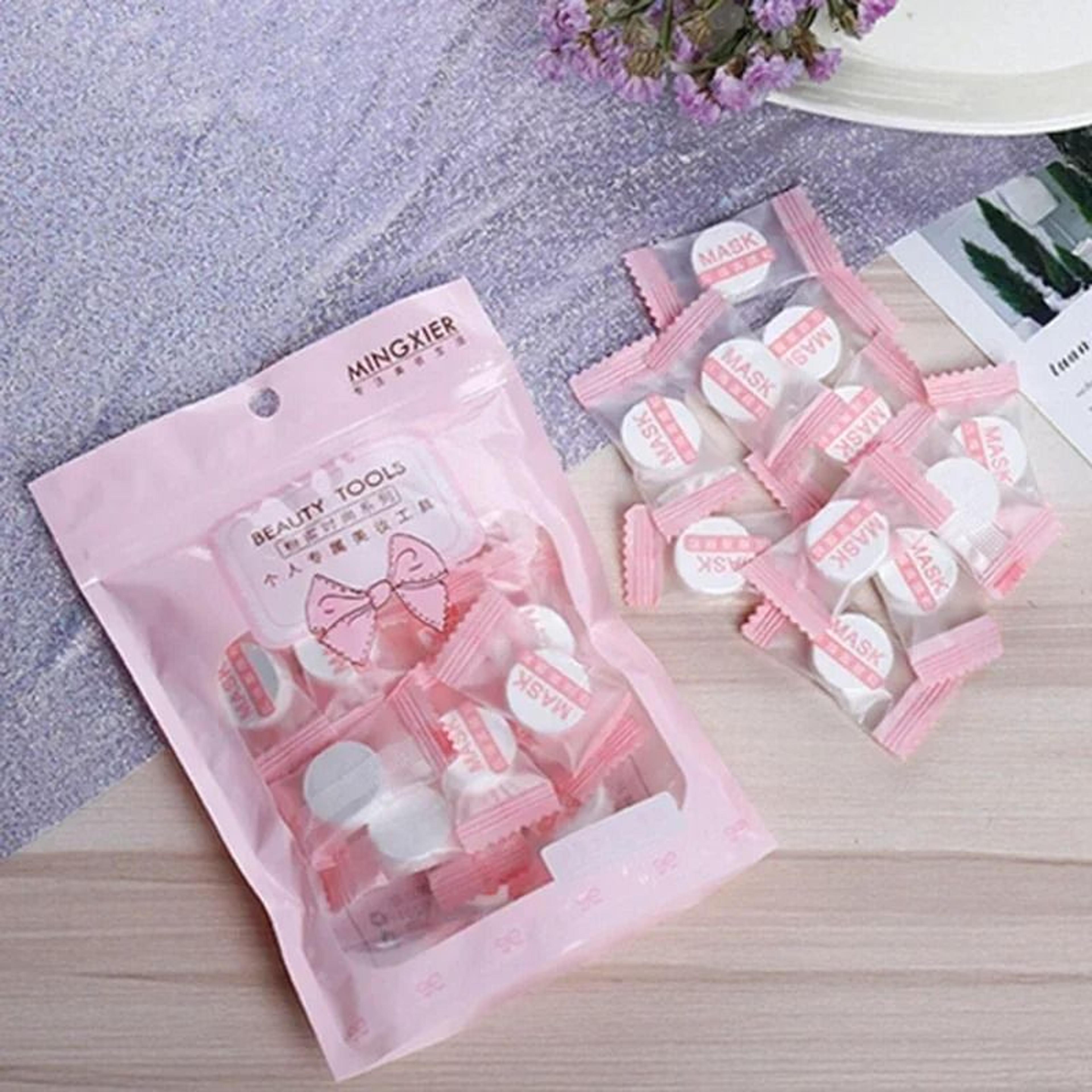 portable compressed cotton coin tissue set (15-piece)