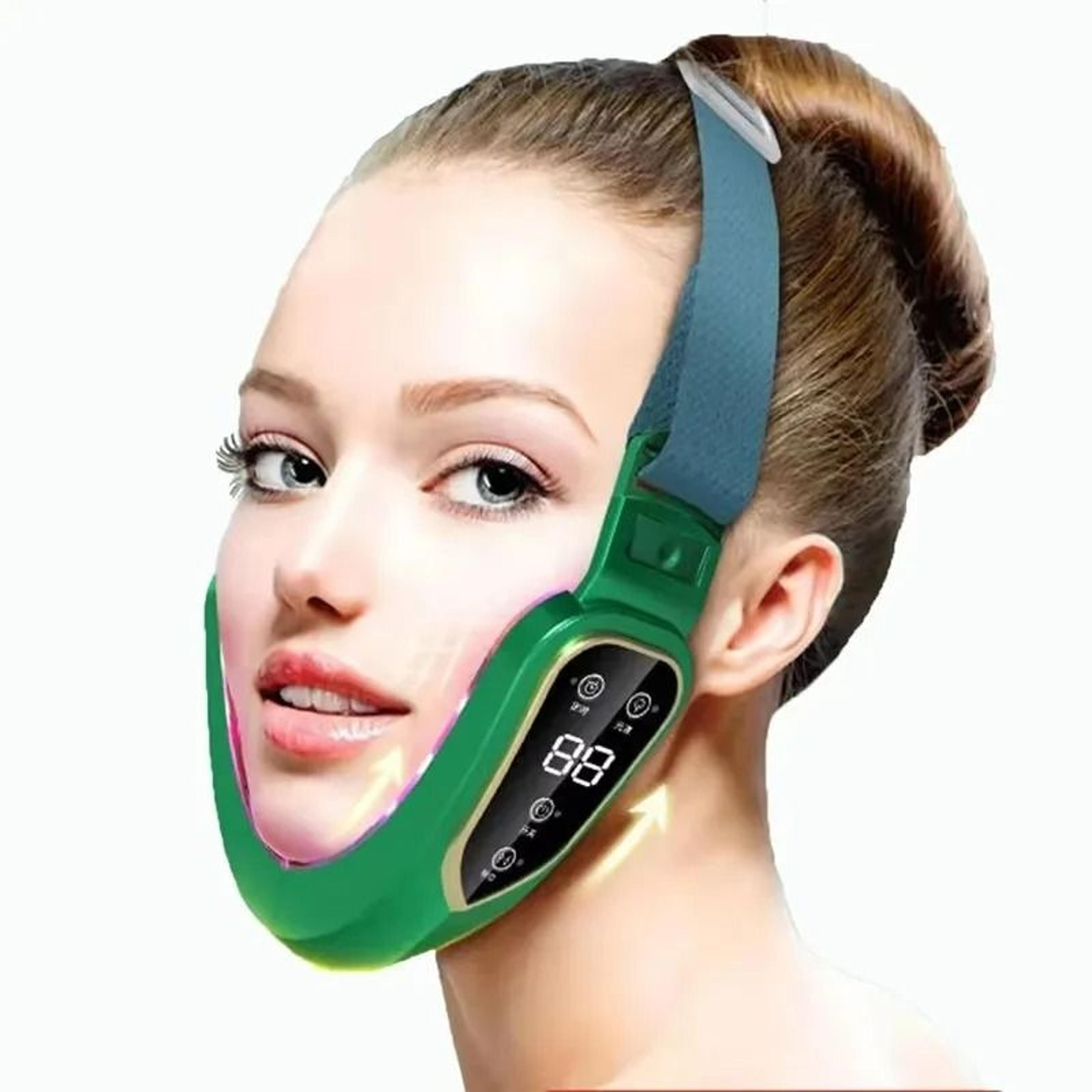 heated v-shape facial lifting vibration massager