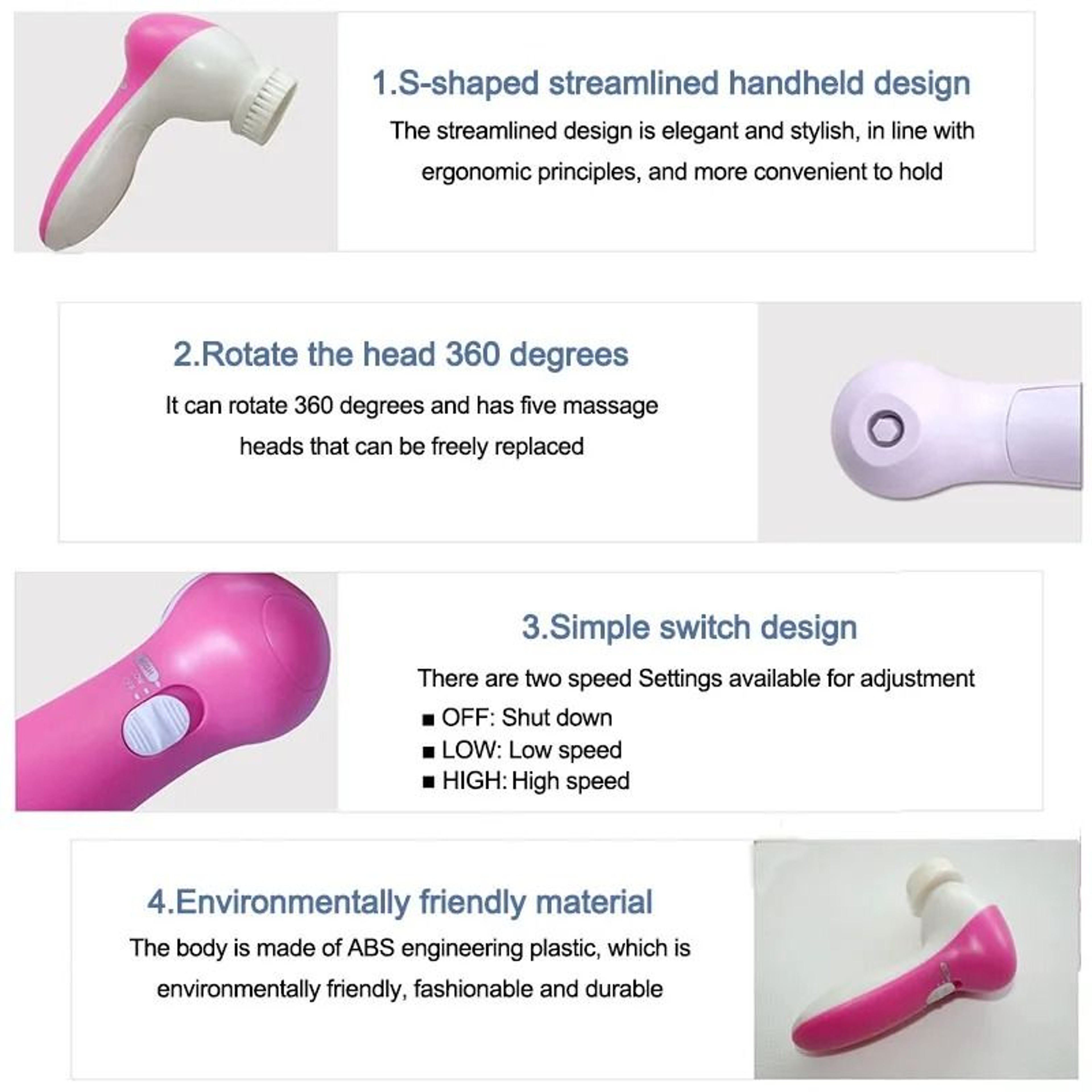 5in1 Electric Facial Cleansing Brush Set 5