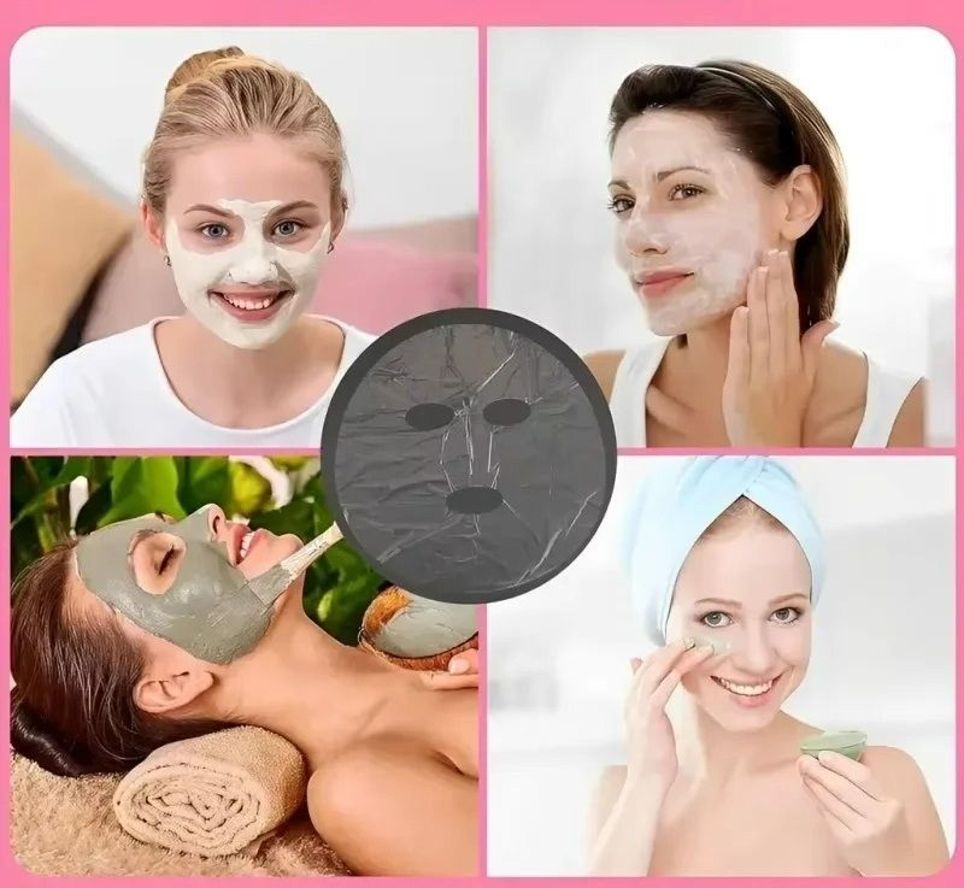 100-piece disposable facial plastic film wrap set