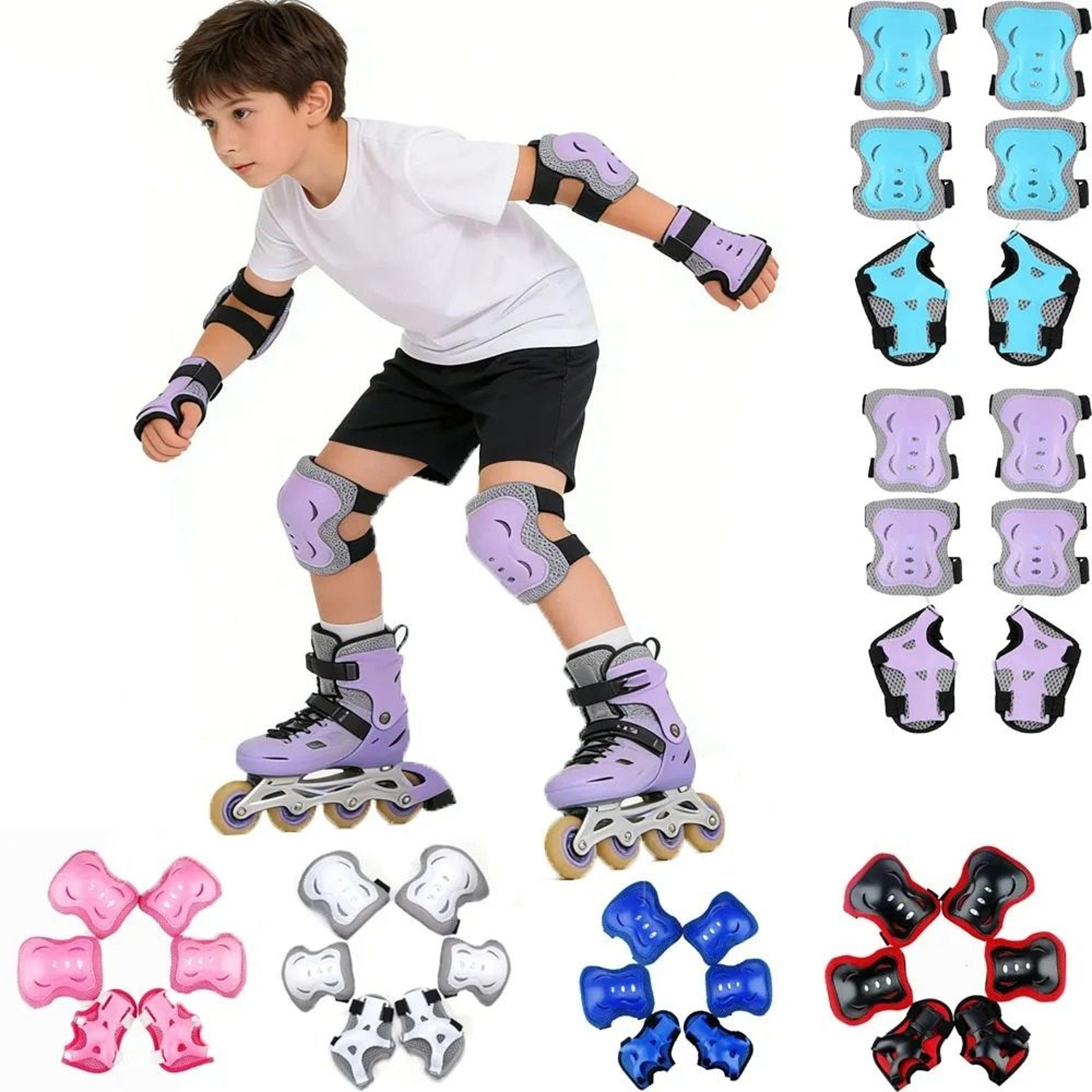 kids 6-in-1 protective gear safety set (knee, elbow, & wrist guards)