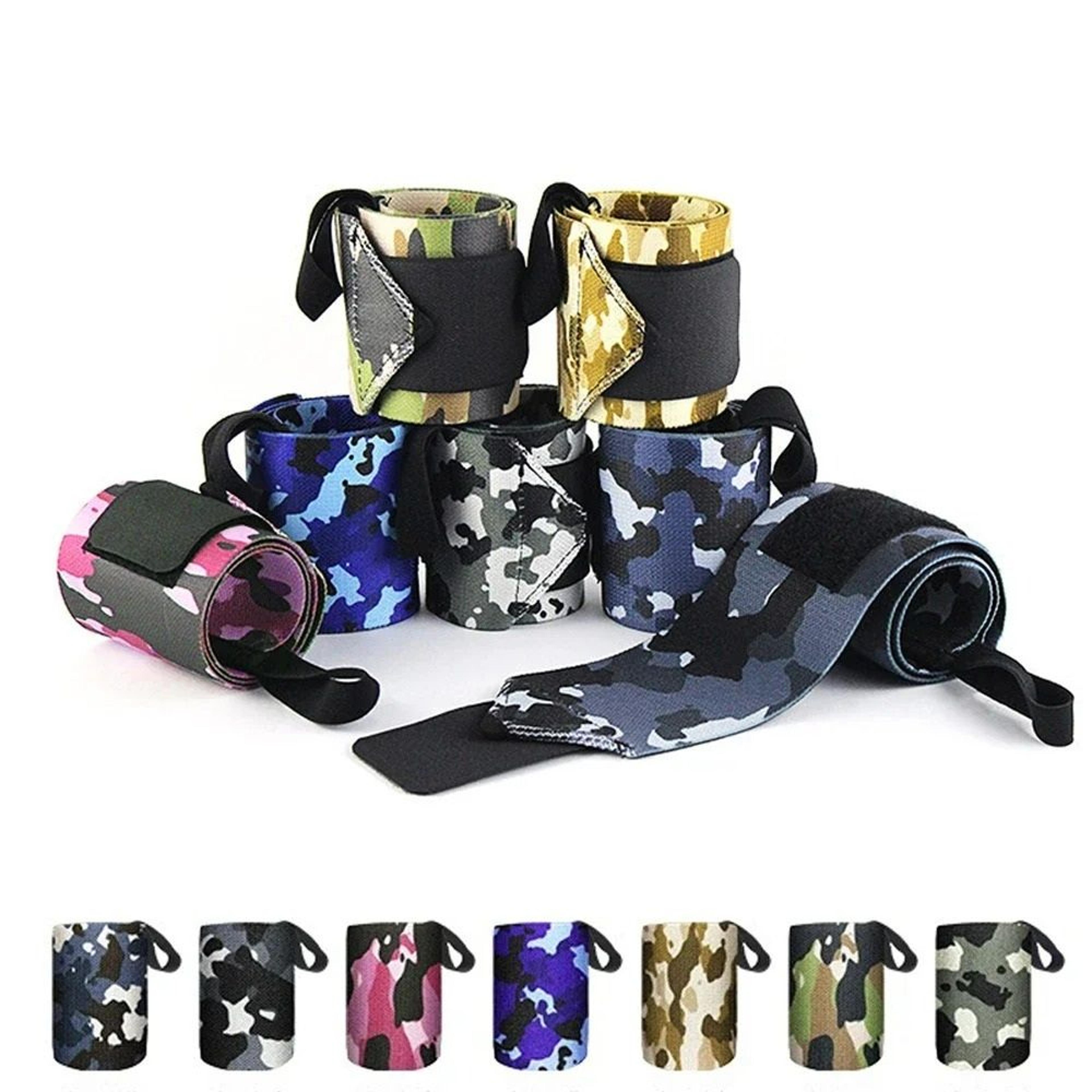 adjustable camouflage gym wrist wrap & weightlifting strap