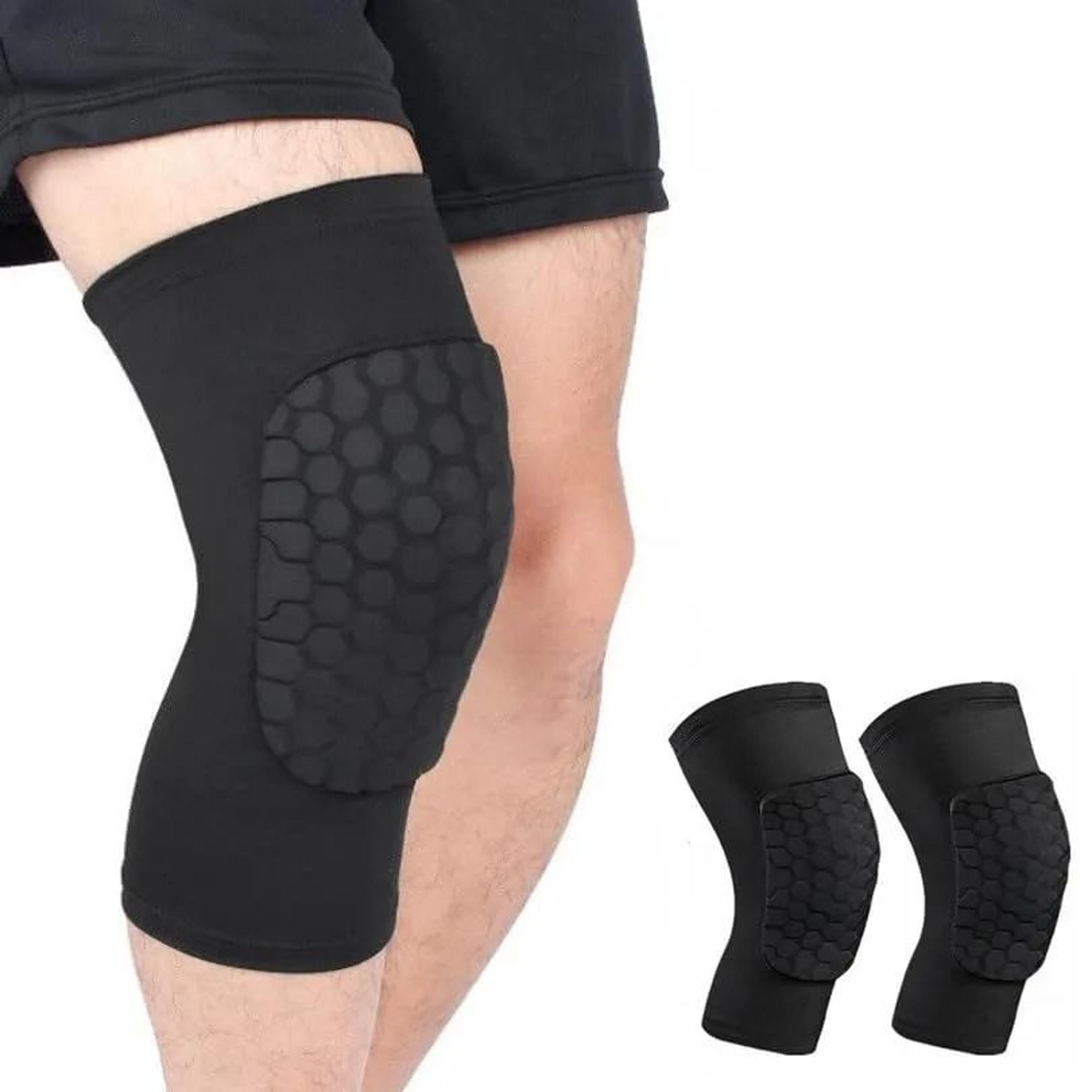 1-piece performance honeycomb knee compression sleeve & pad