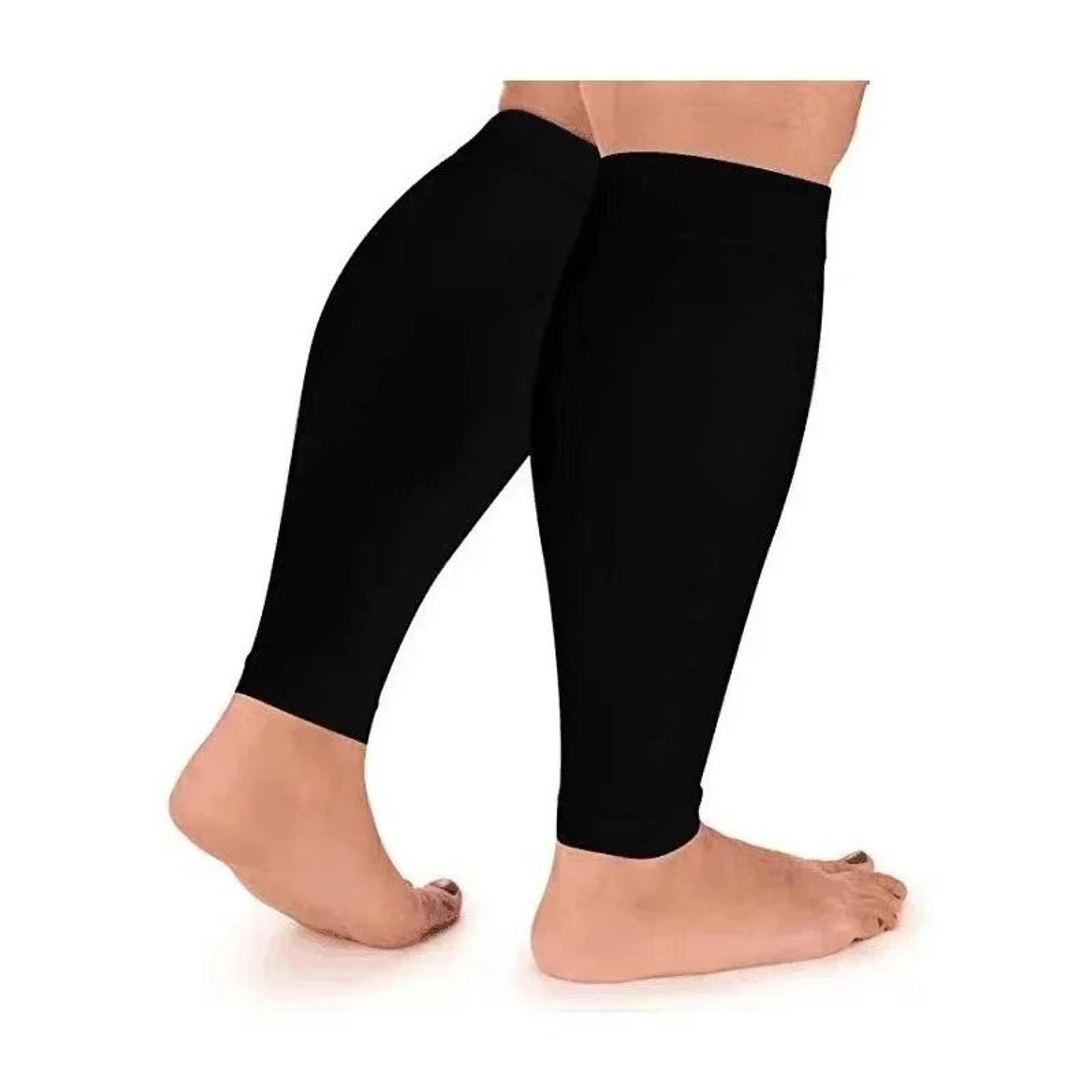 1 pair graduated compression calf sleeves & elastic socks set