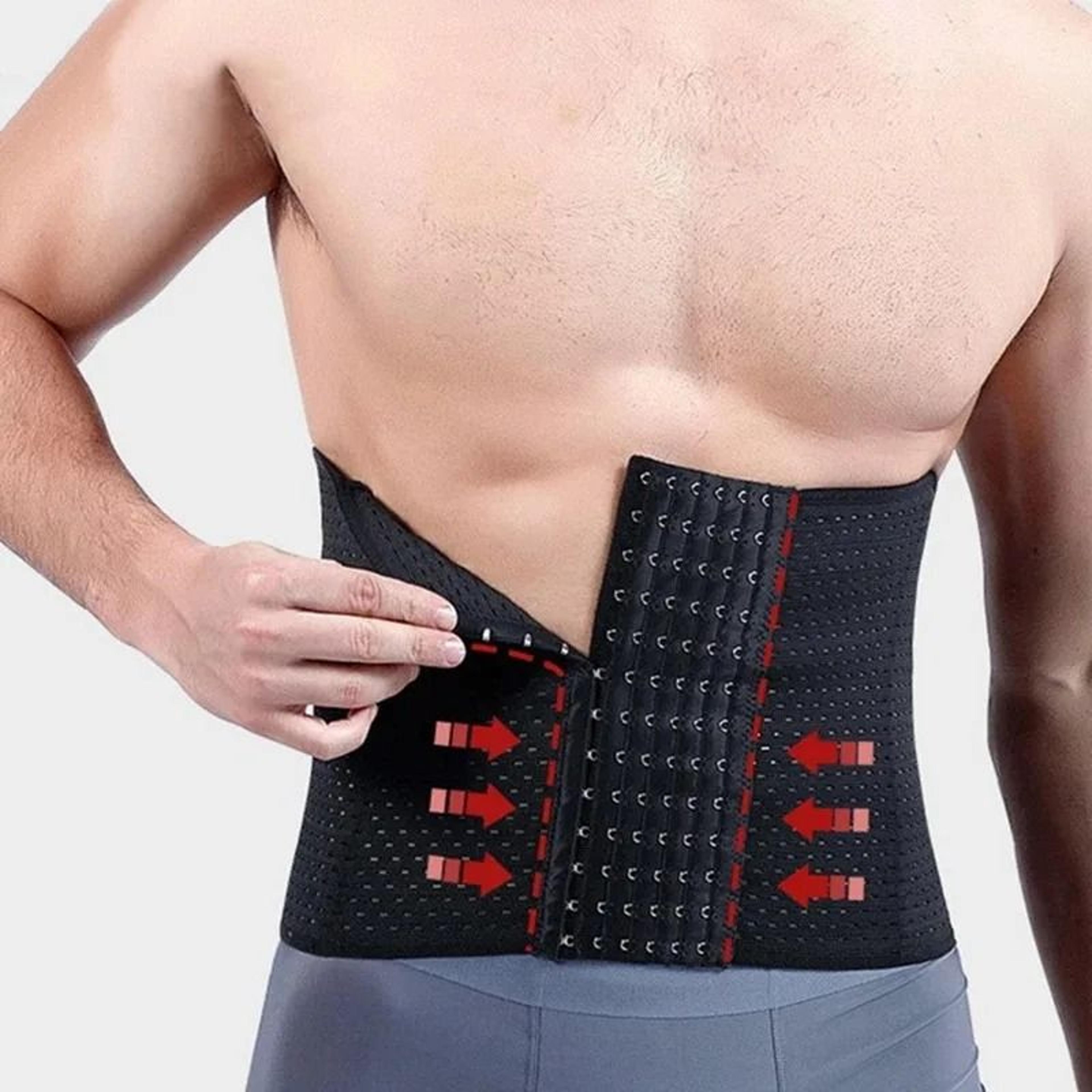 men's high-compression slimming body shaper & waist trimmer belt