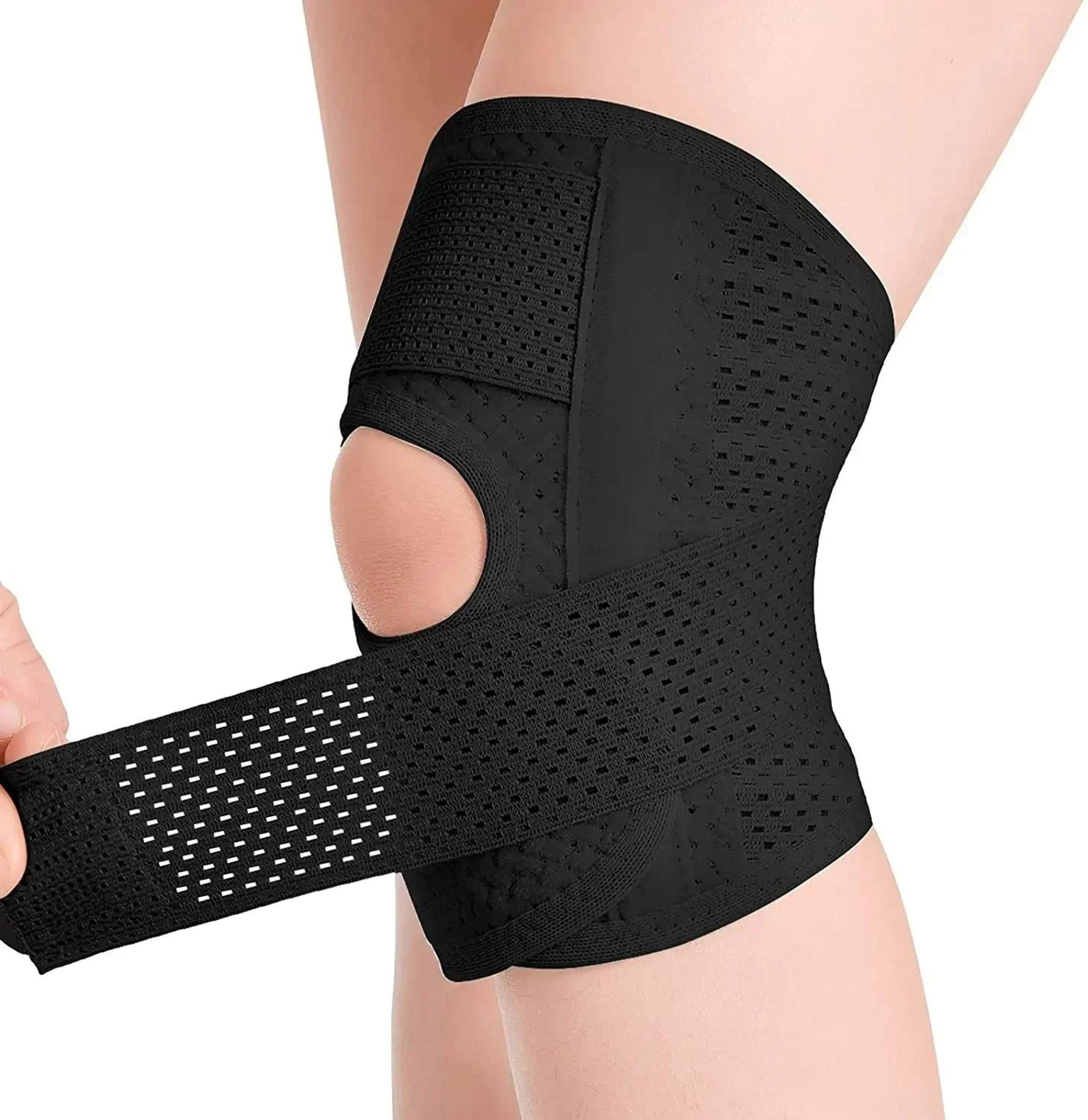 knee brace with side stabilizers and breathable adjustable support
