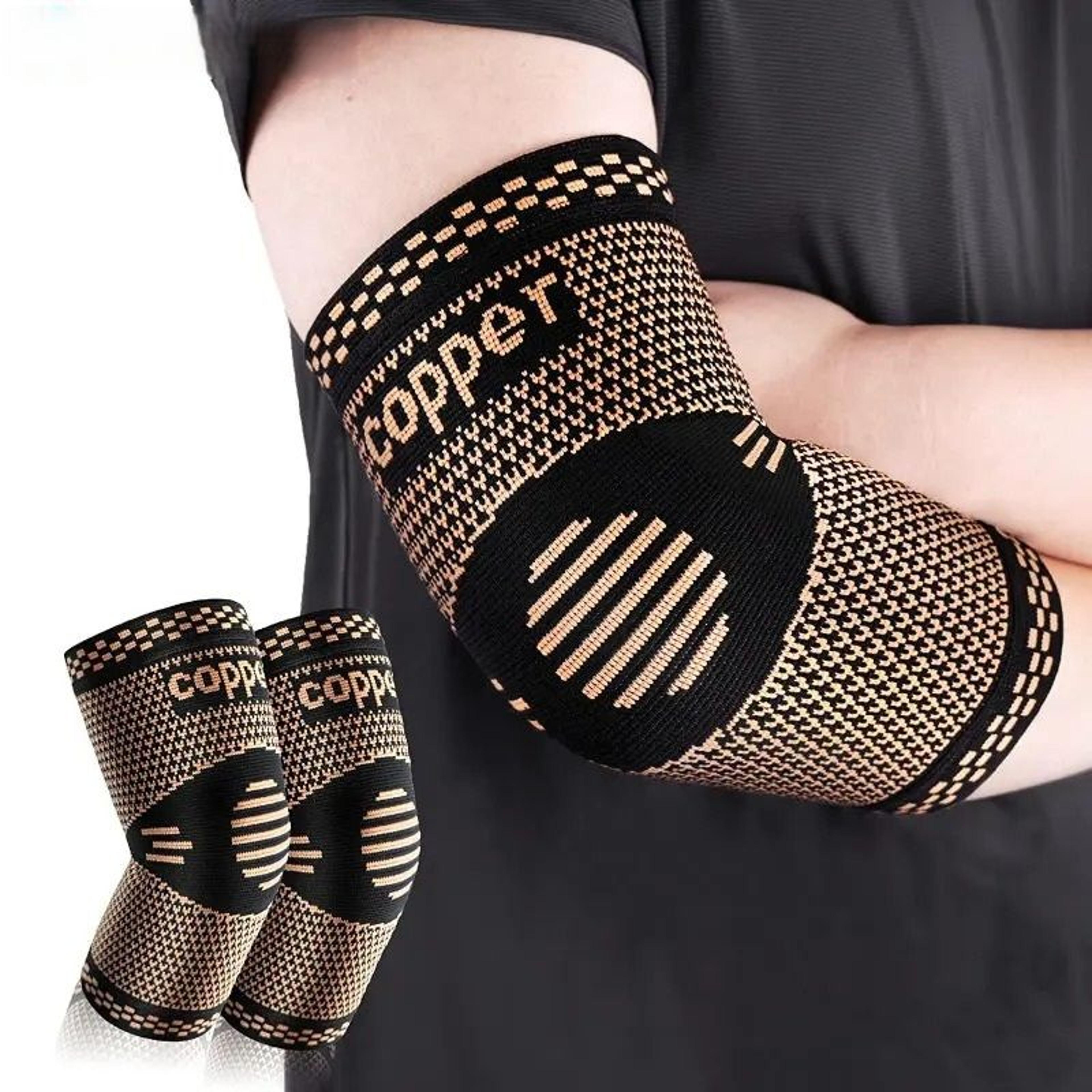 premium copper elbow compression sleeve for tendonitis and joint support
