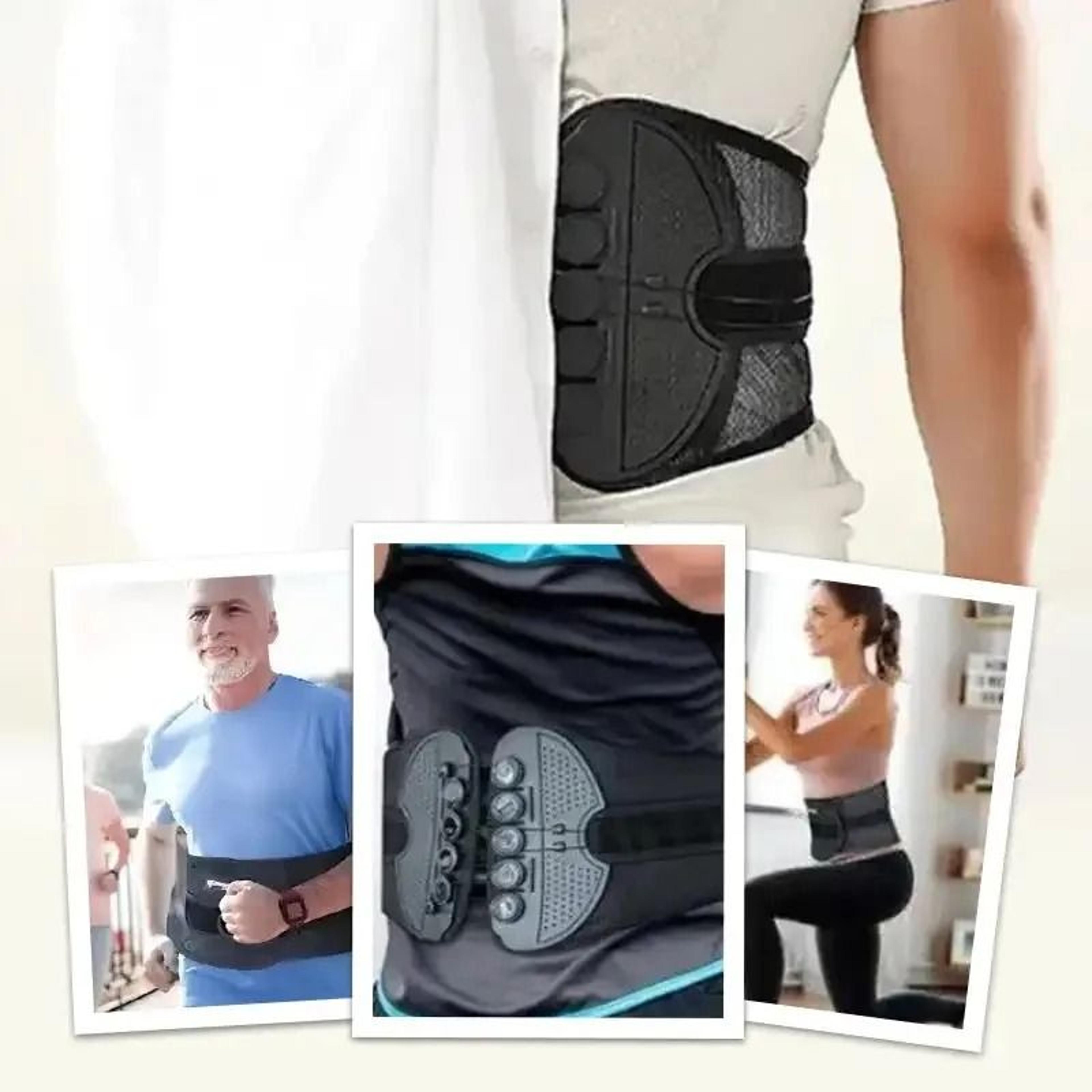 adjustable double-pull pulley lumbar support belt
