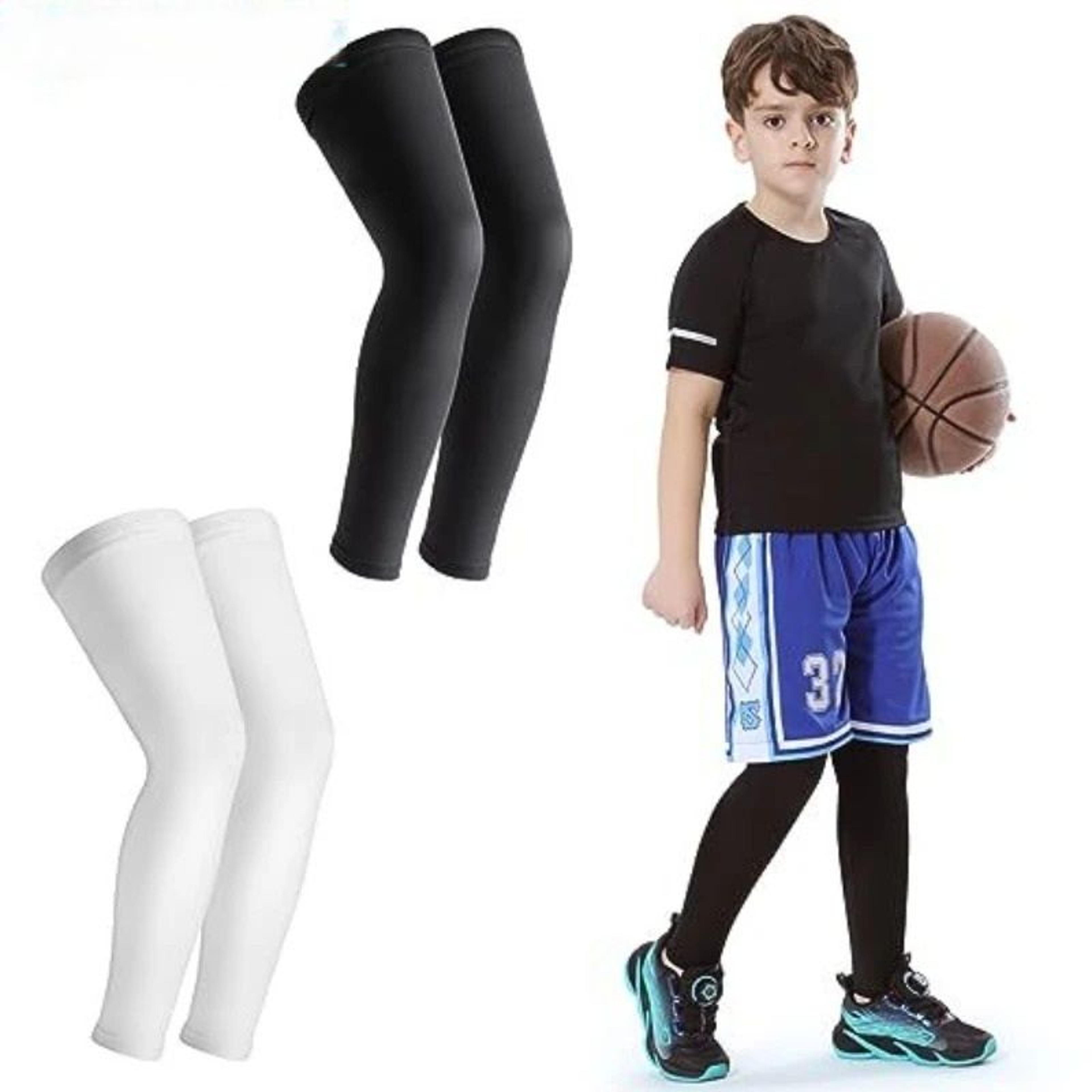 kids long compression full-leg sleeves with uv protection