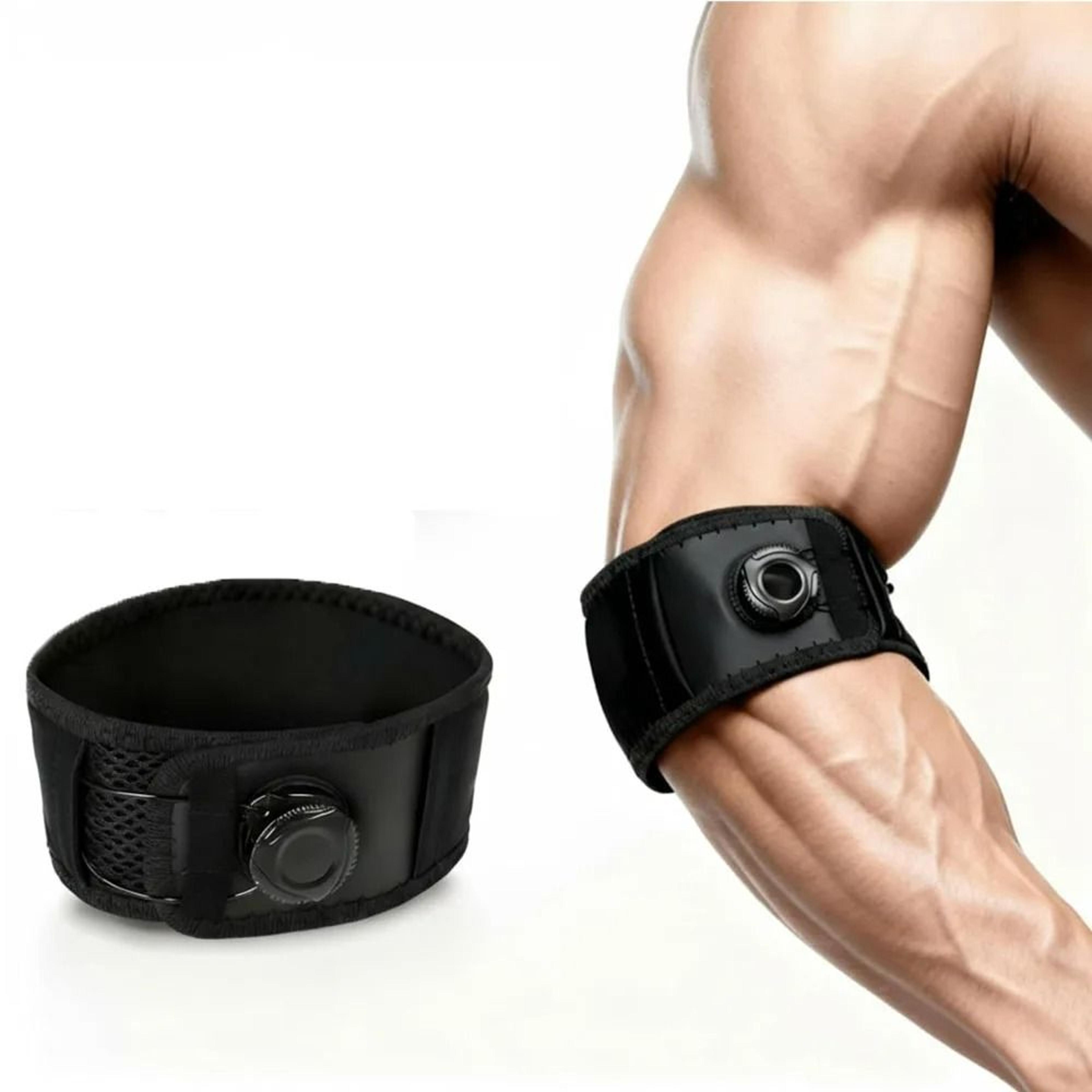 tennis elbow brace with knob-type adjustment system