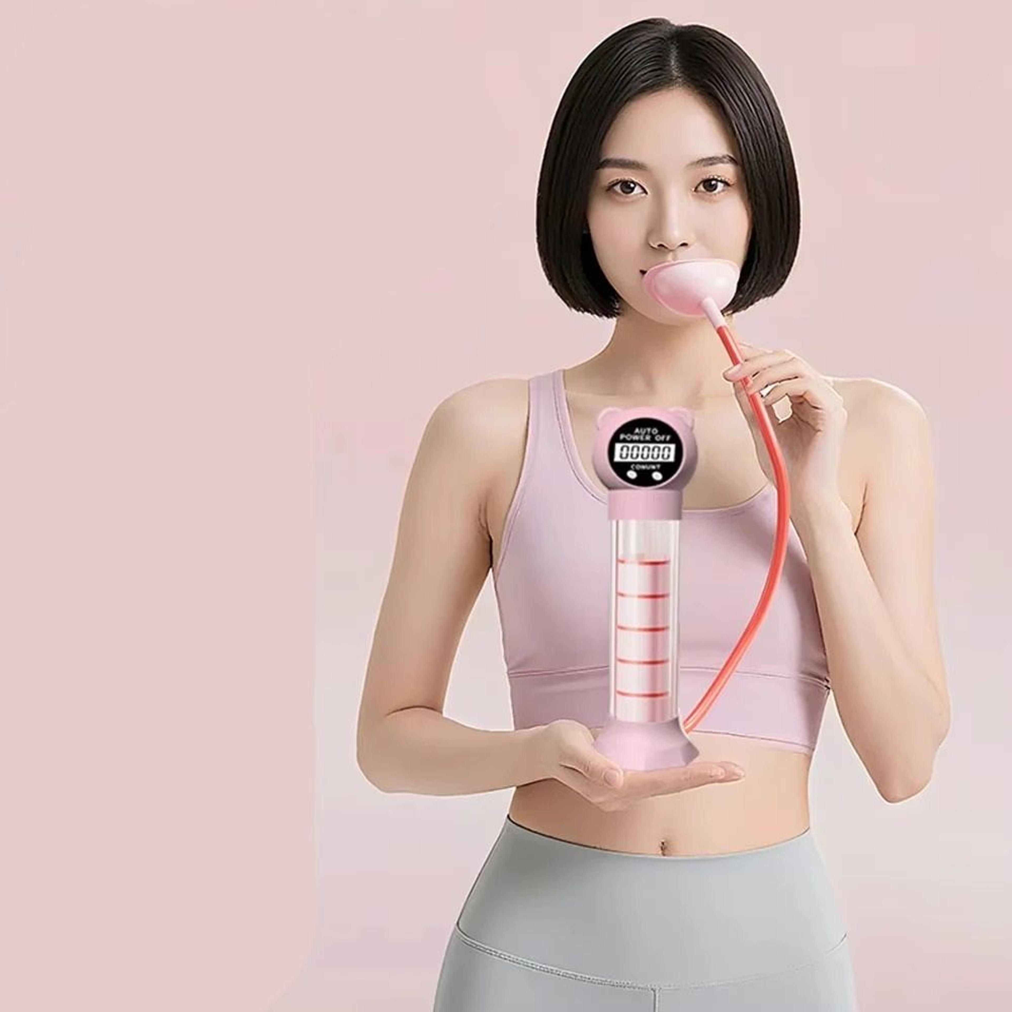 abdominal muscle trainer and deep breathing exercise device