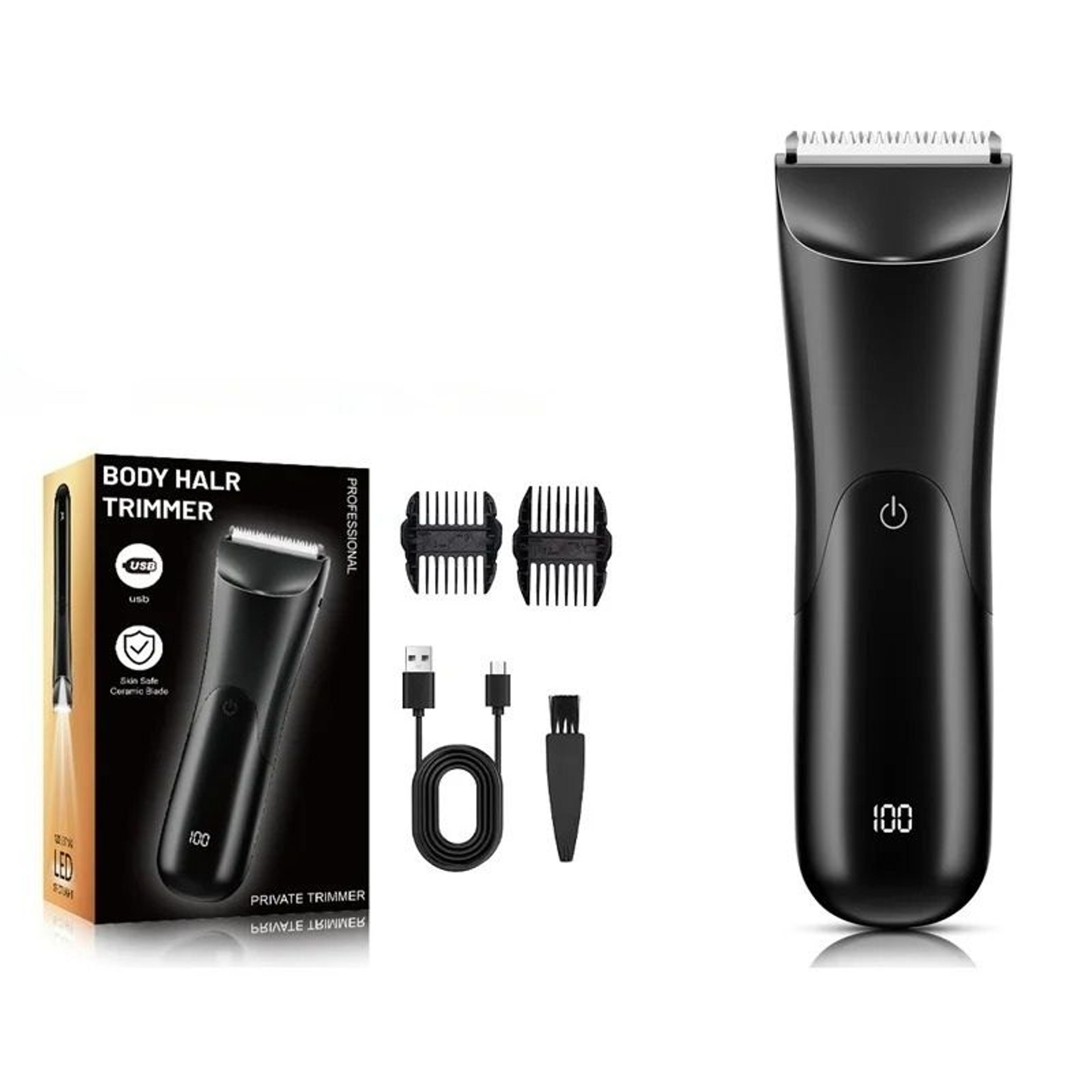 electric body & groin hair trimmer for men