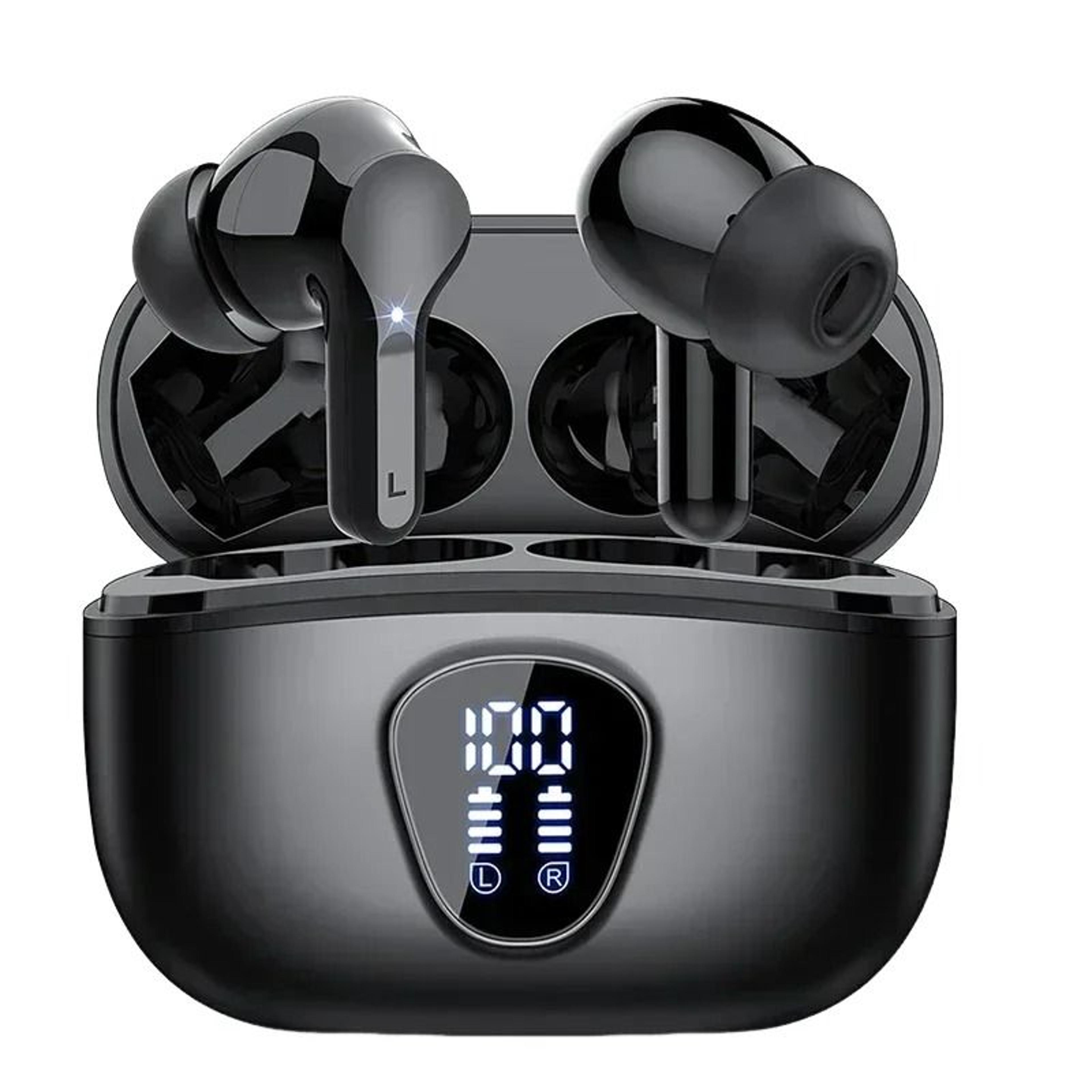 bt 5.4 wireless earbuds with led power display