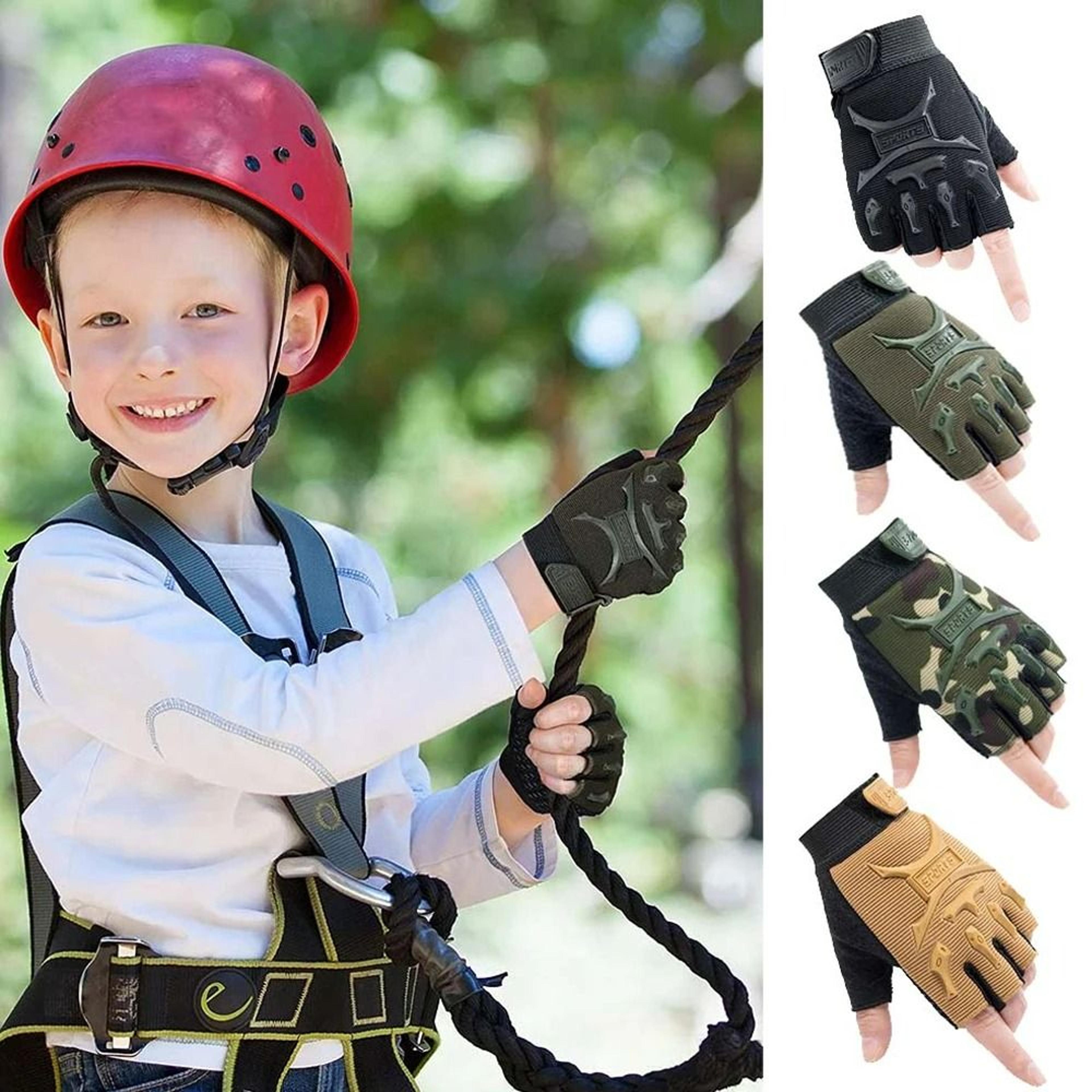 kids non-slip half-finger sports & cycling gloves