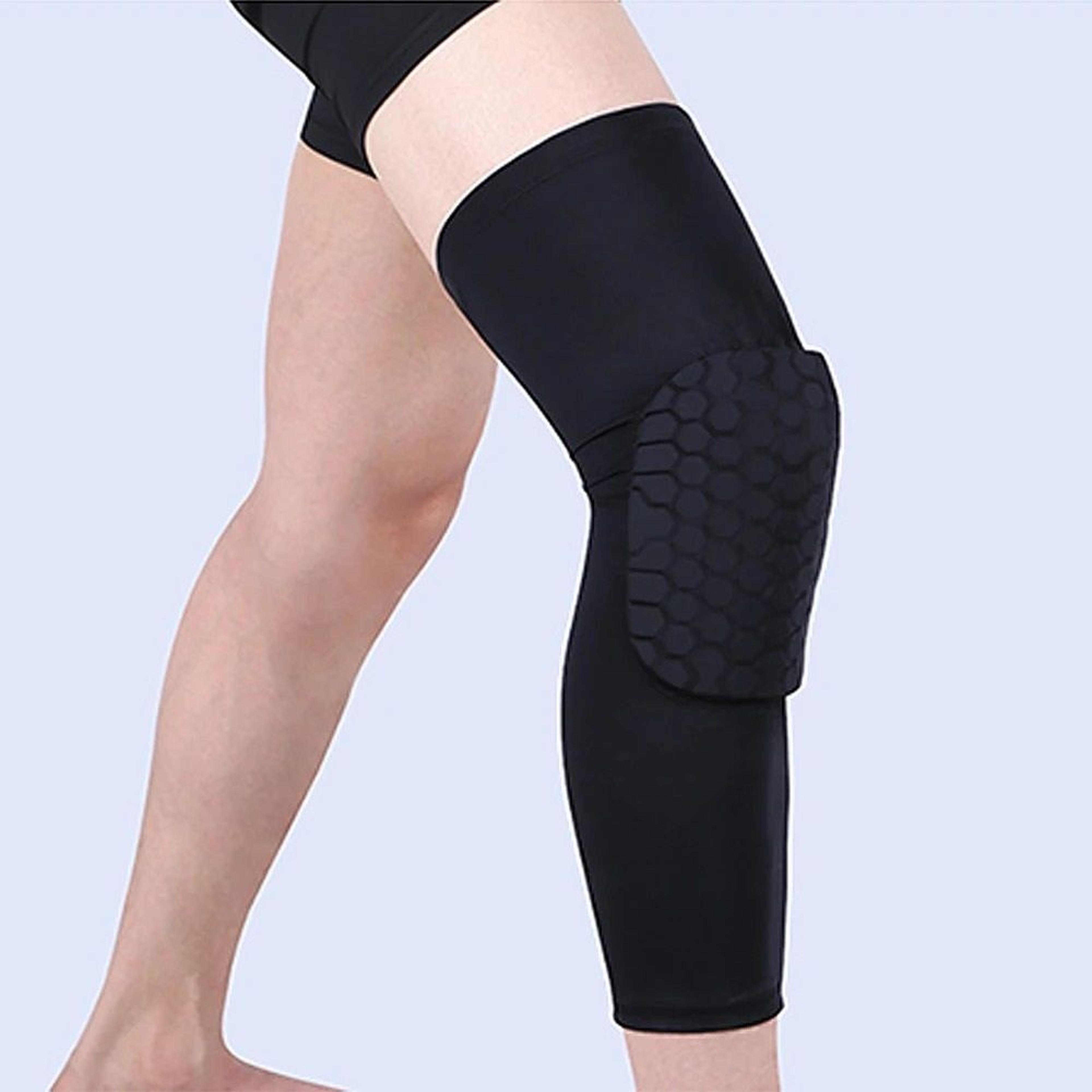 padded compression long leg sleeves & knee protectors