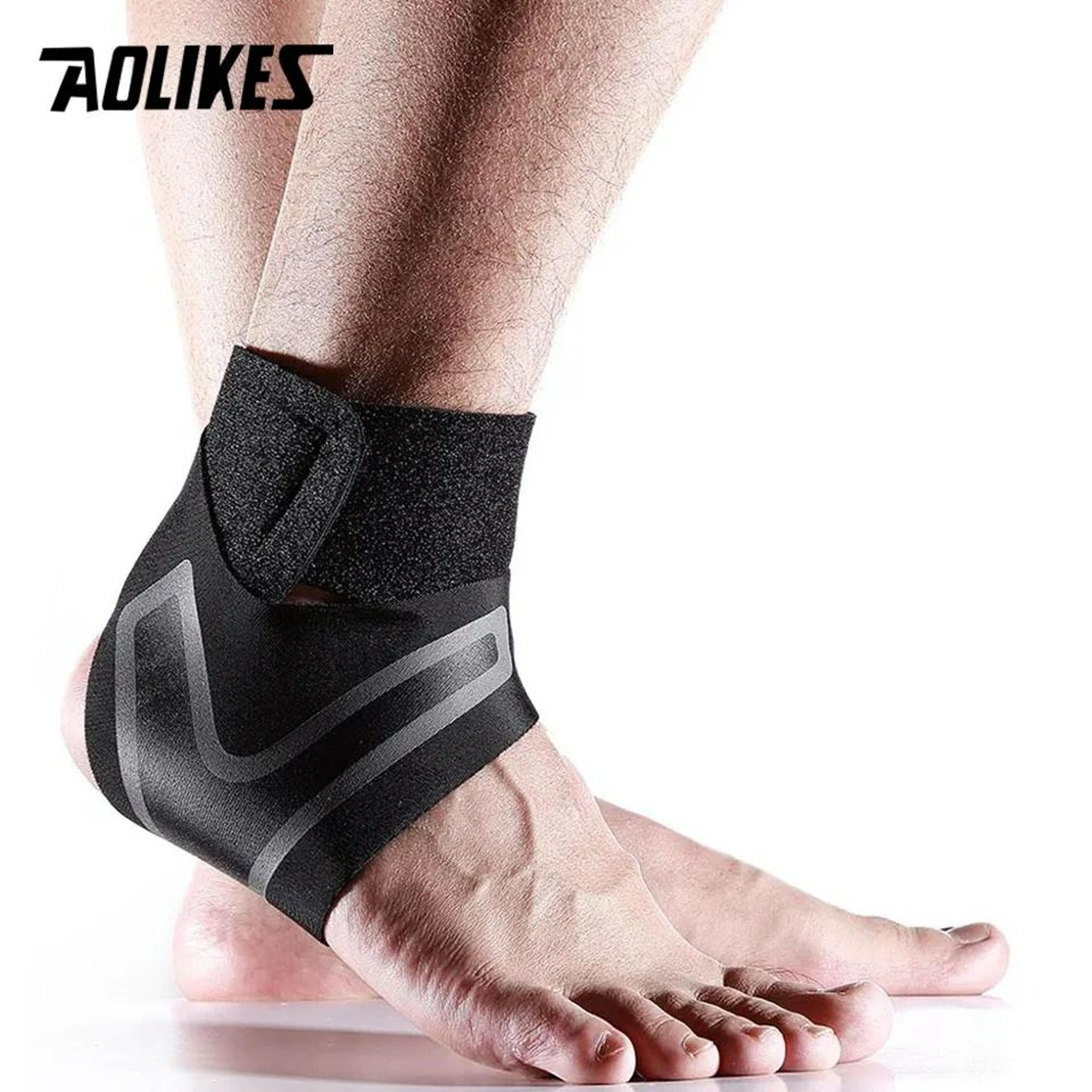 adjustable compression ankle brace and elastic support wrap
