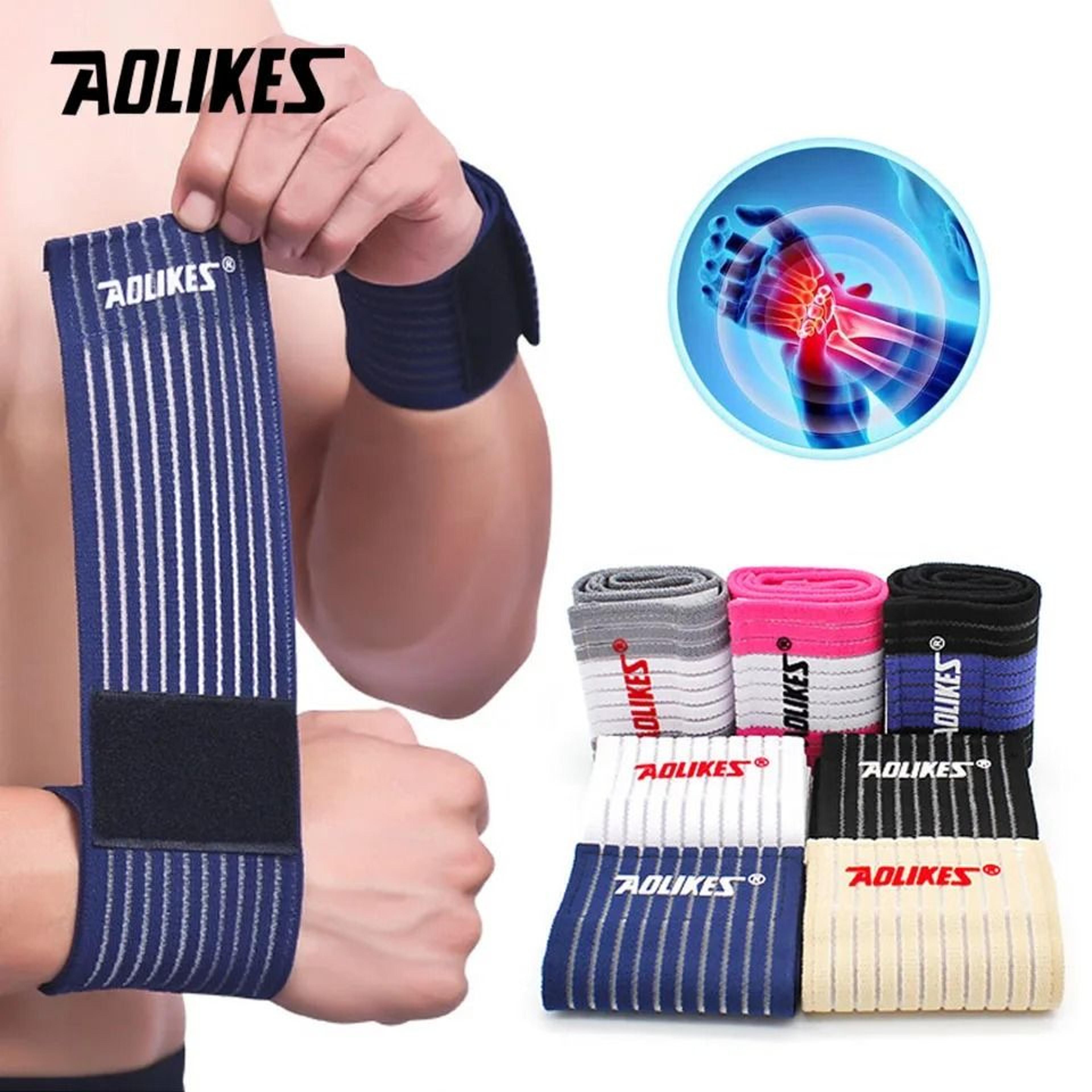 adjustable compression wrist wraps and sweat-absorbent sports bands