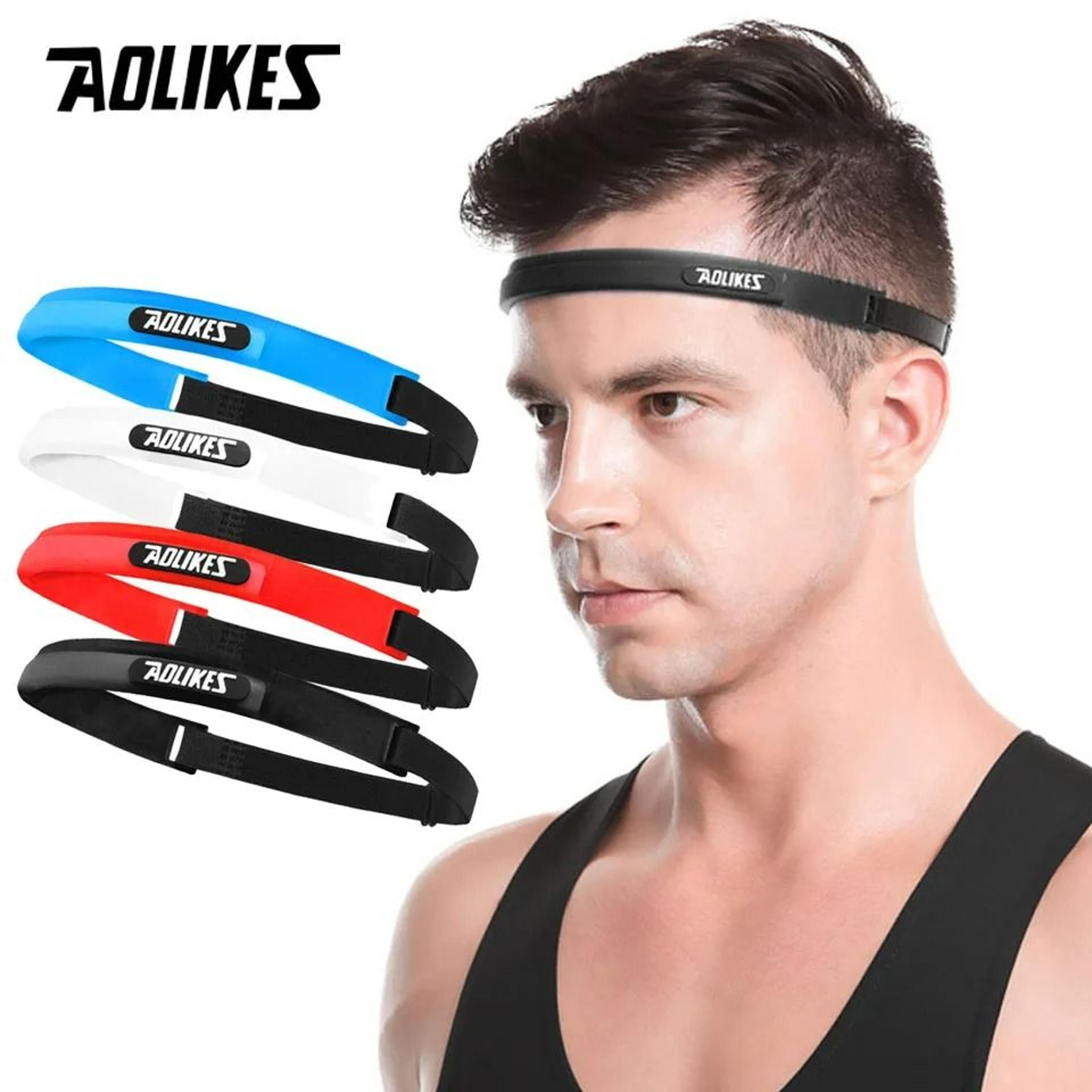 non-slip elastic sweatband with inner silicone grip