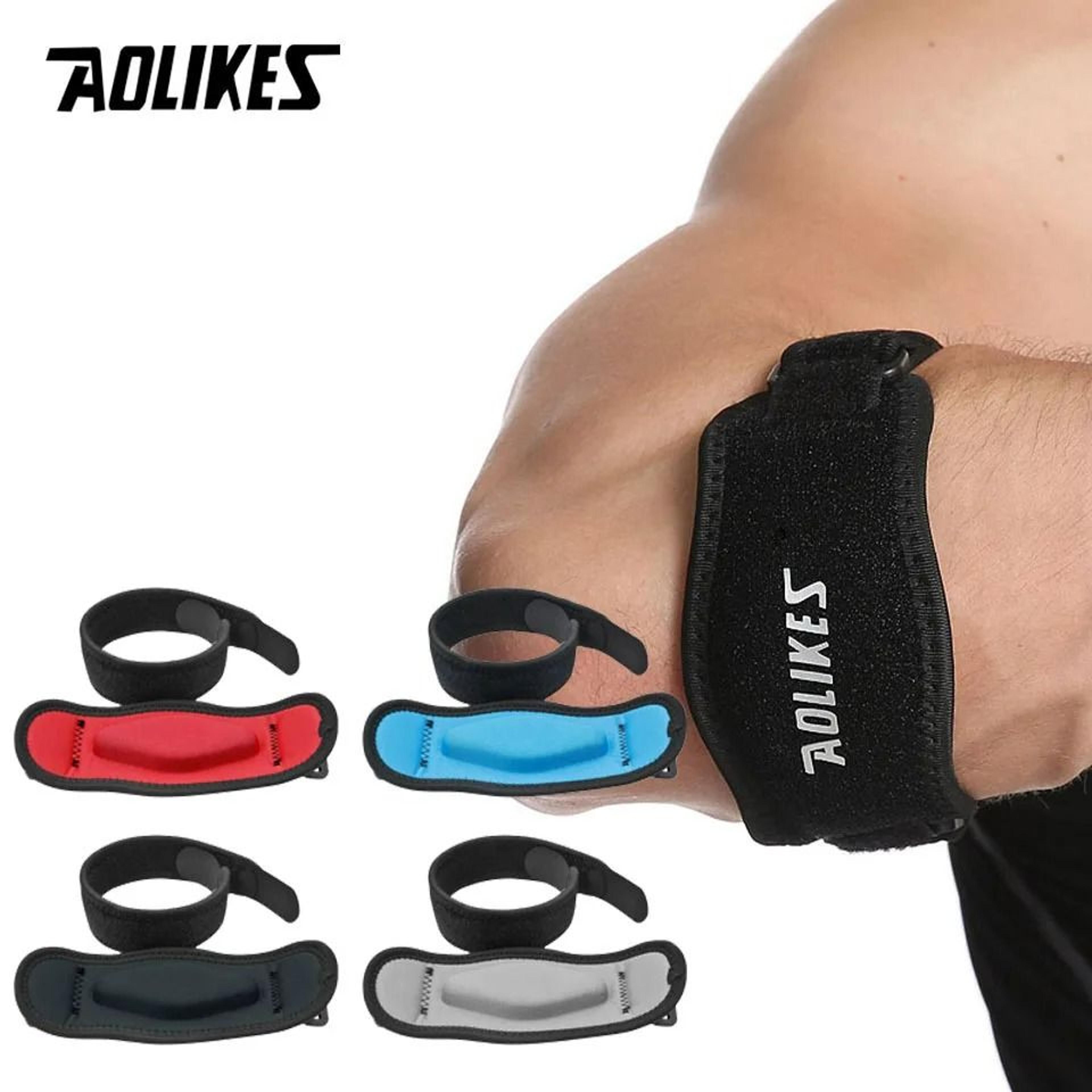 tennis and golfers elbow support strap with compression pad