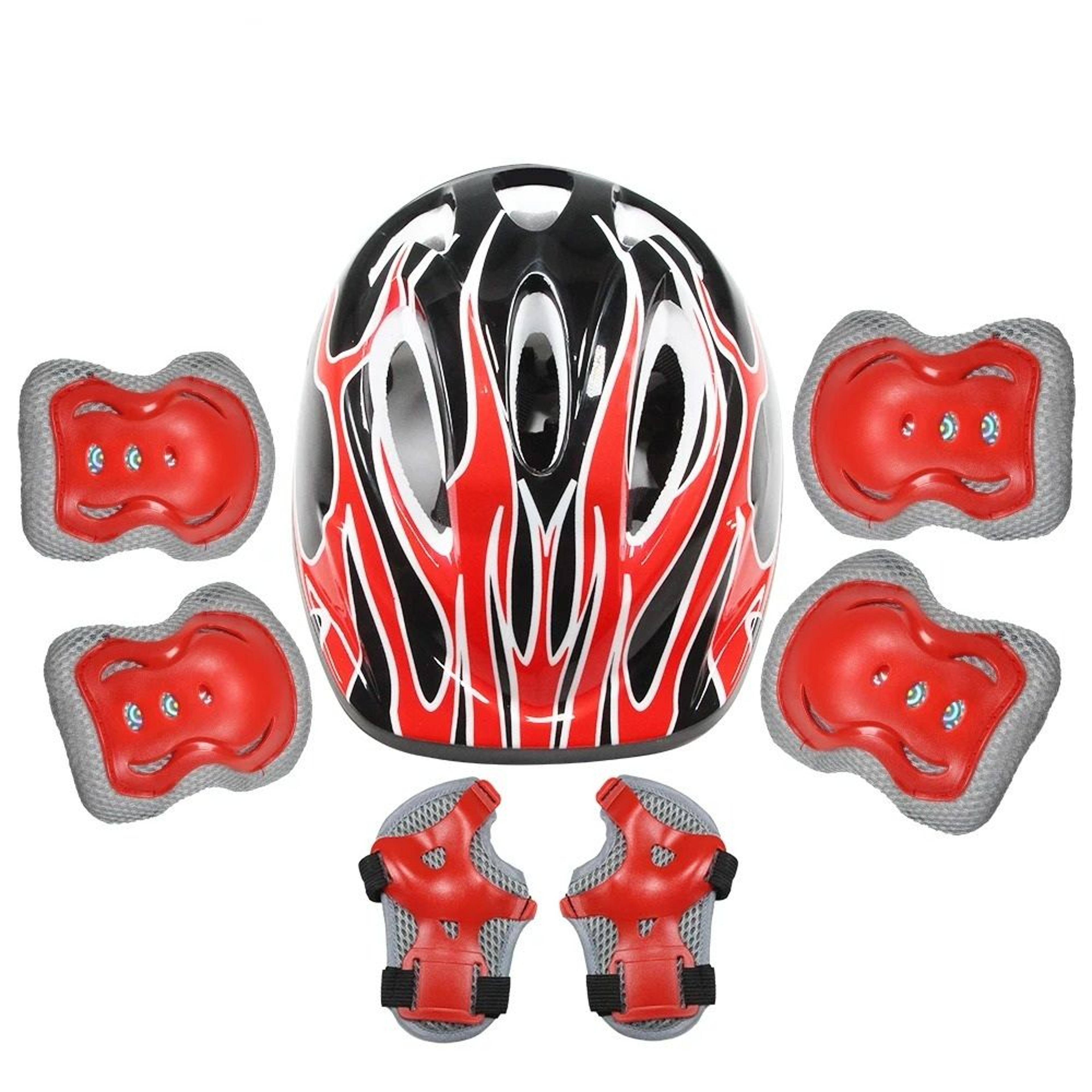 multi-sport 7-in-1 protective gear set with safety helmet