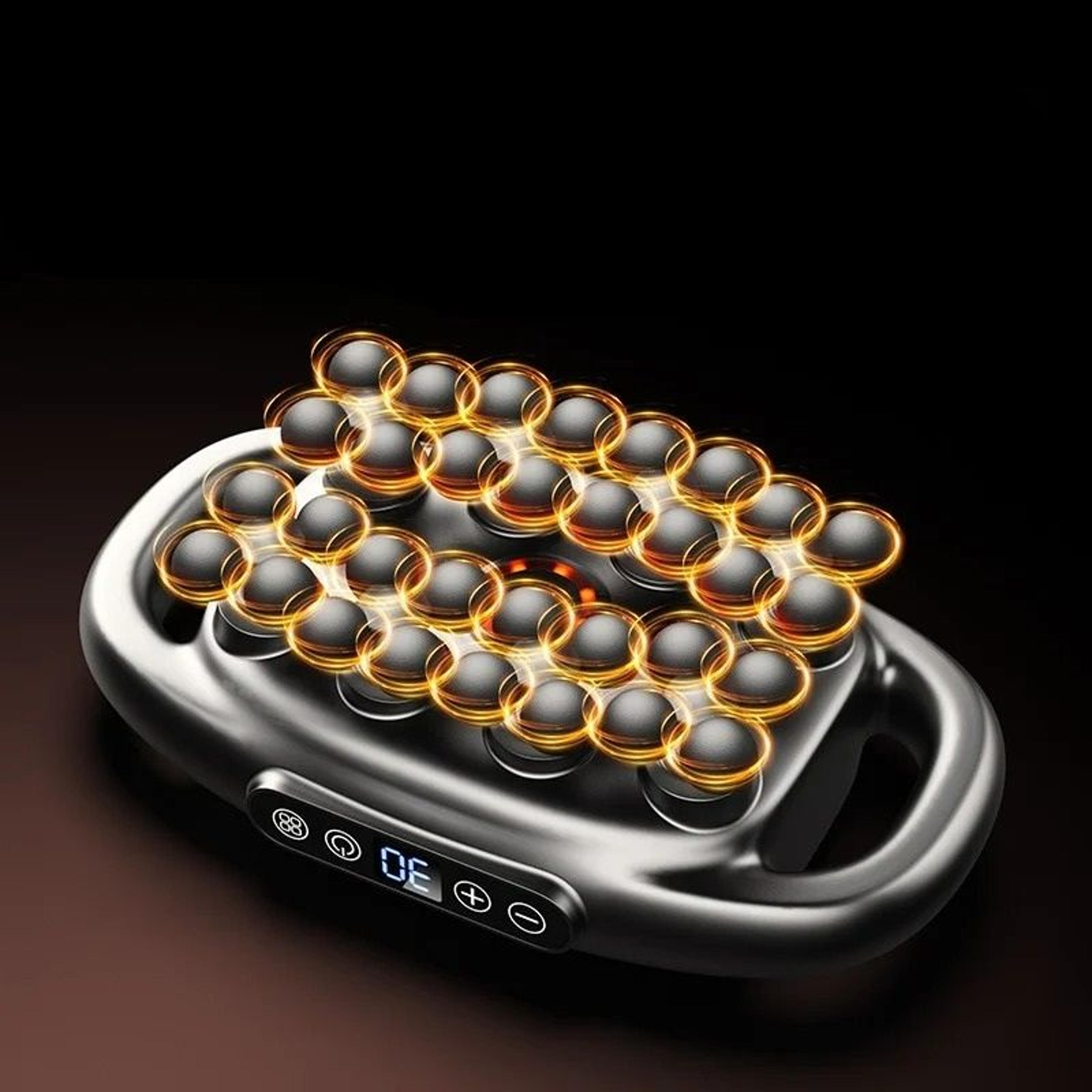deep tissue massage gun with 32 attachment heads