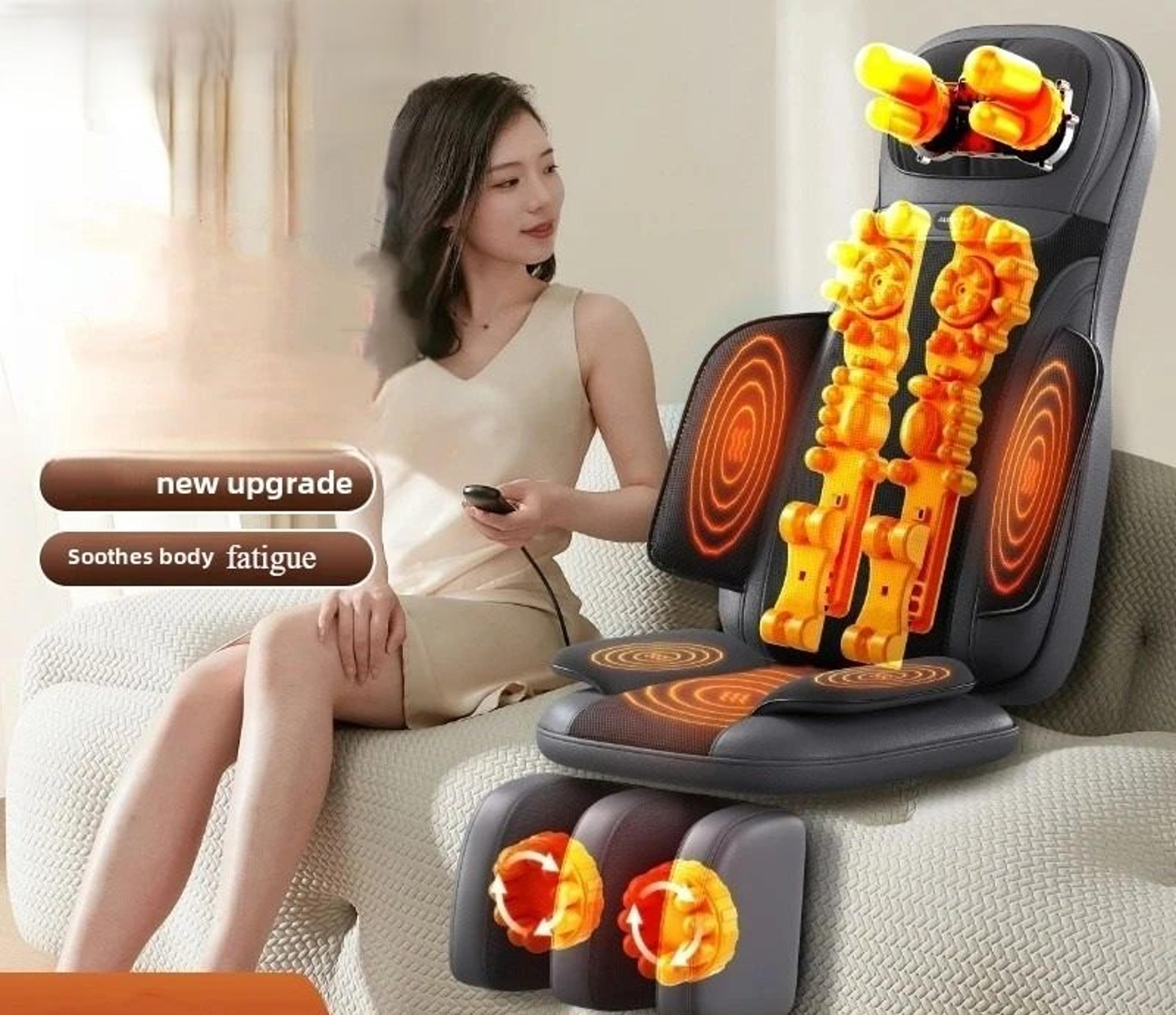 multifunctional full-body electric massage cushion with heat & removable sections