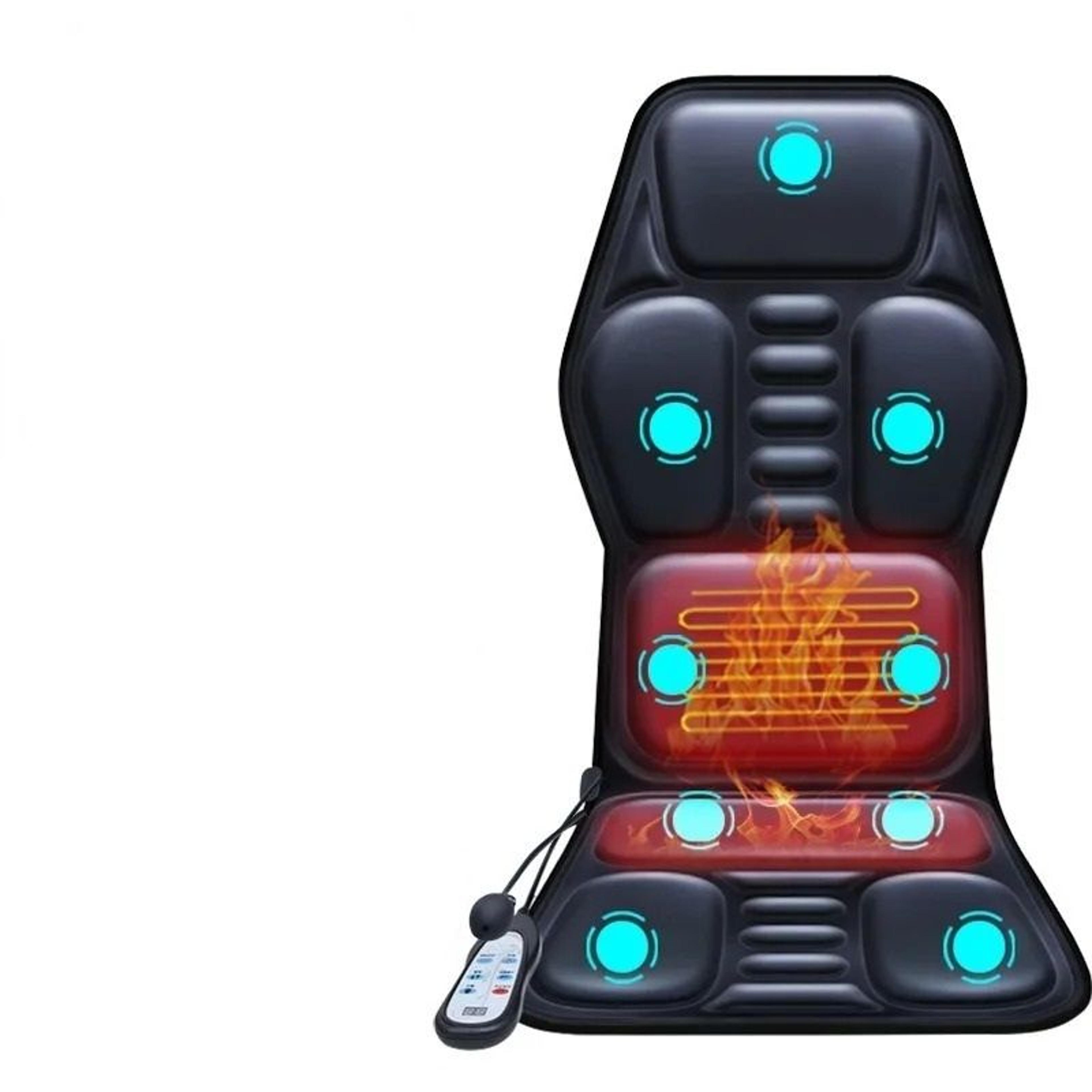 dual-use car & home massage seat cushion with heating, vibration & lumbar airbag