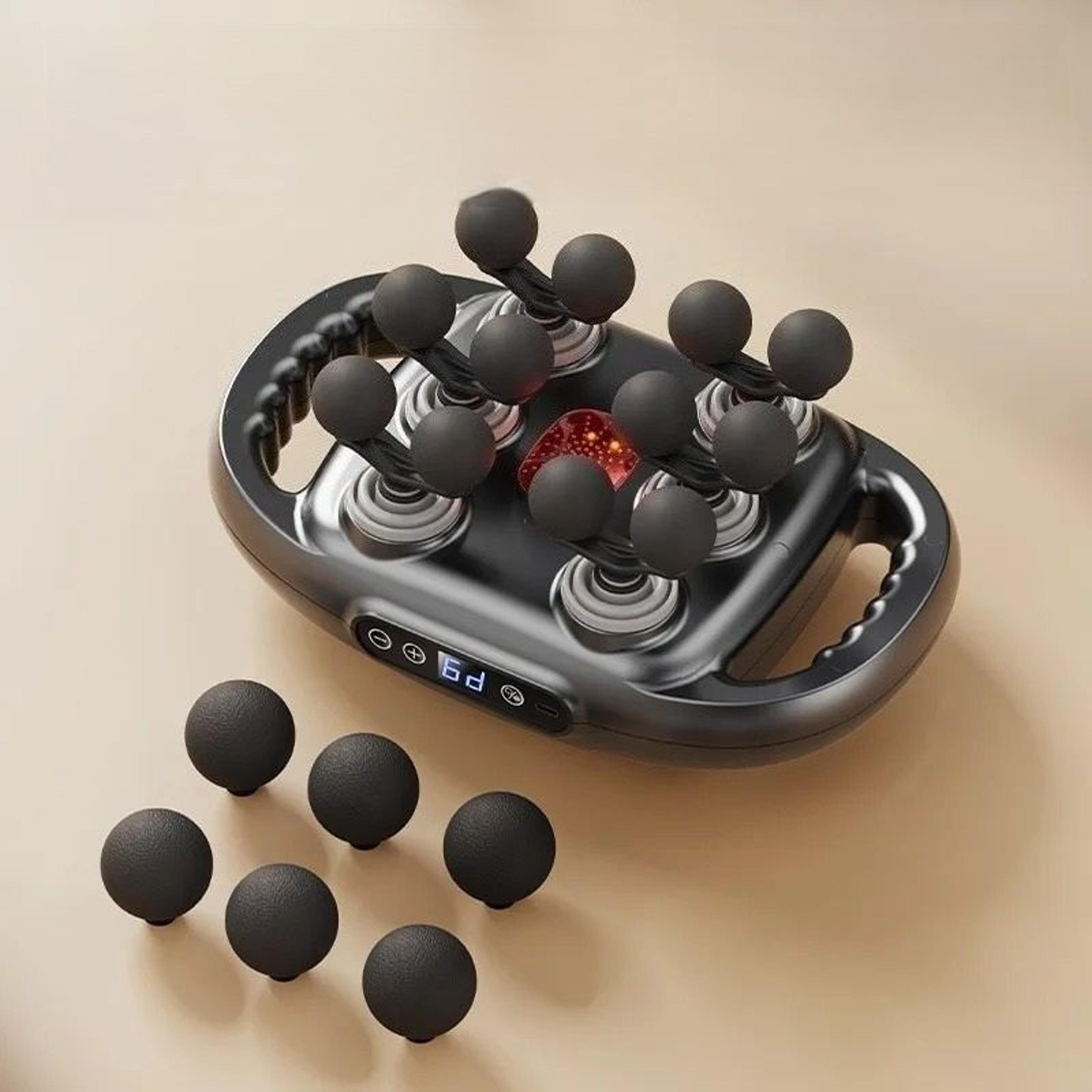 12-head professional-grade deep tissue fascia massager gun