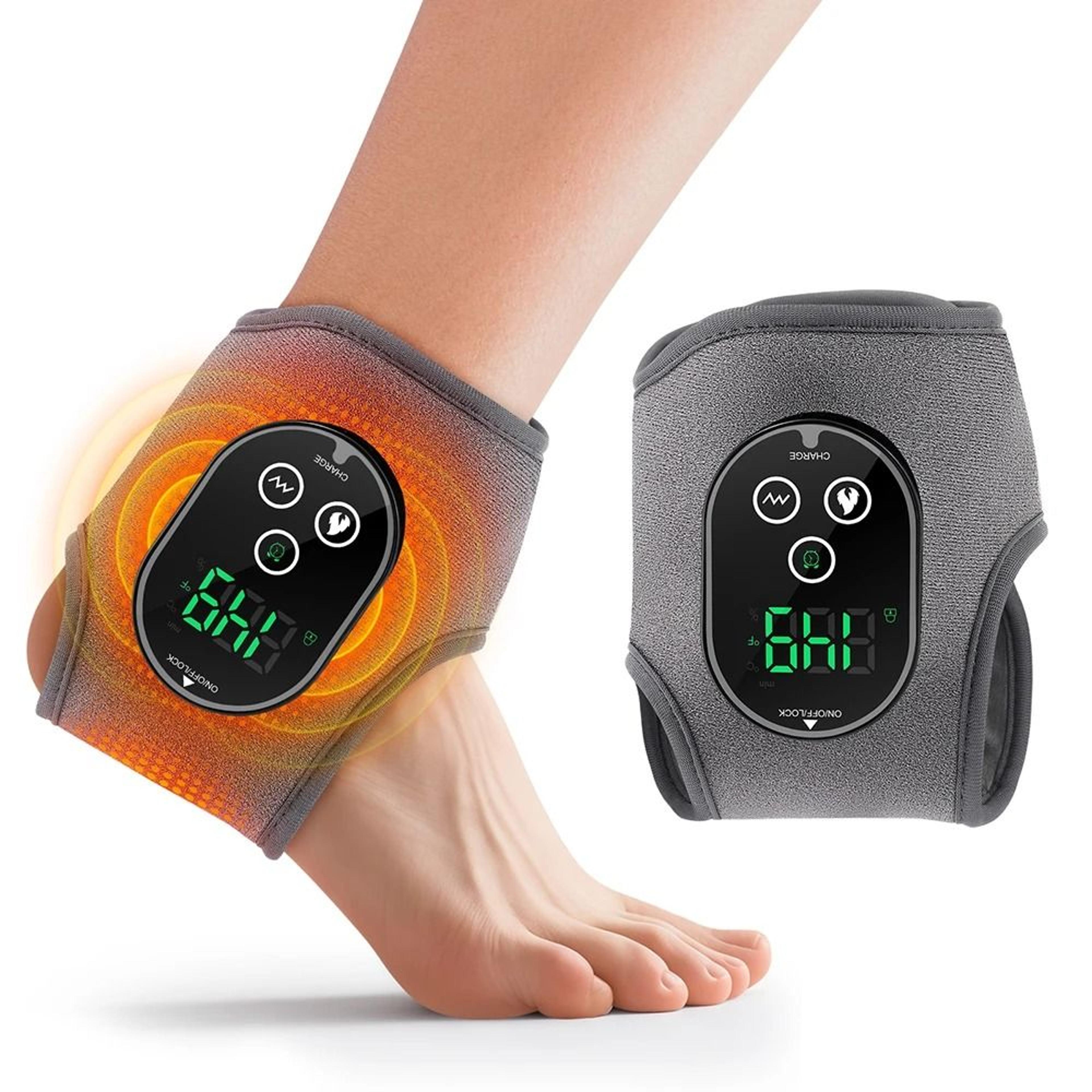 electric cordless ankle massager with heat & vibration