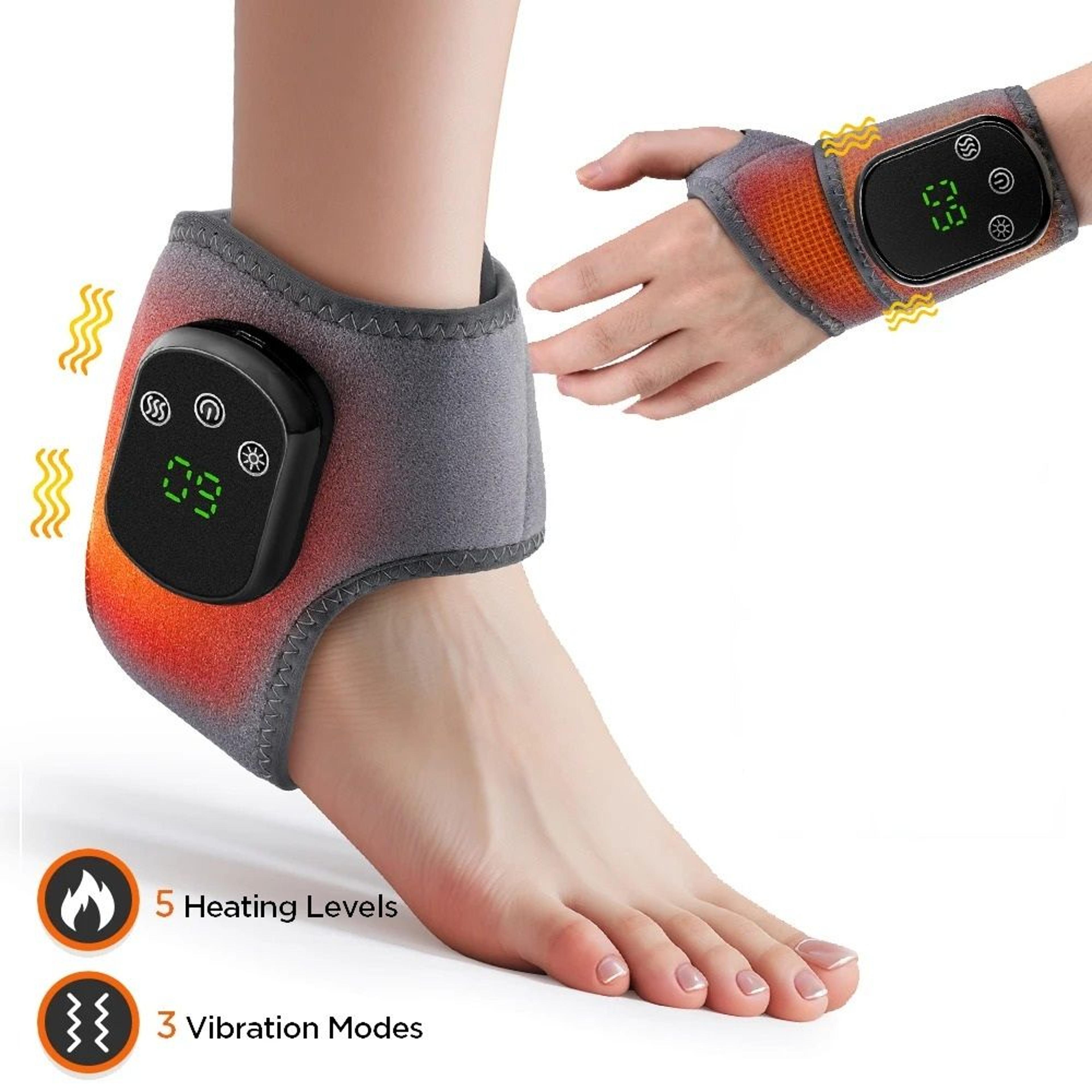 cordless heated wrist & foot massager wrap