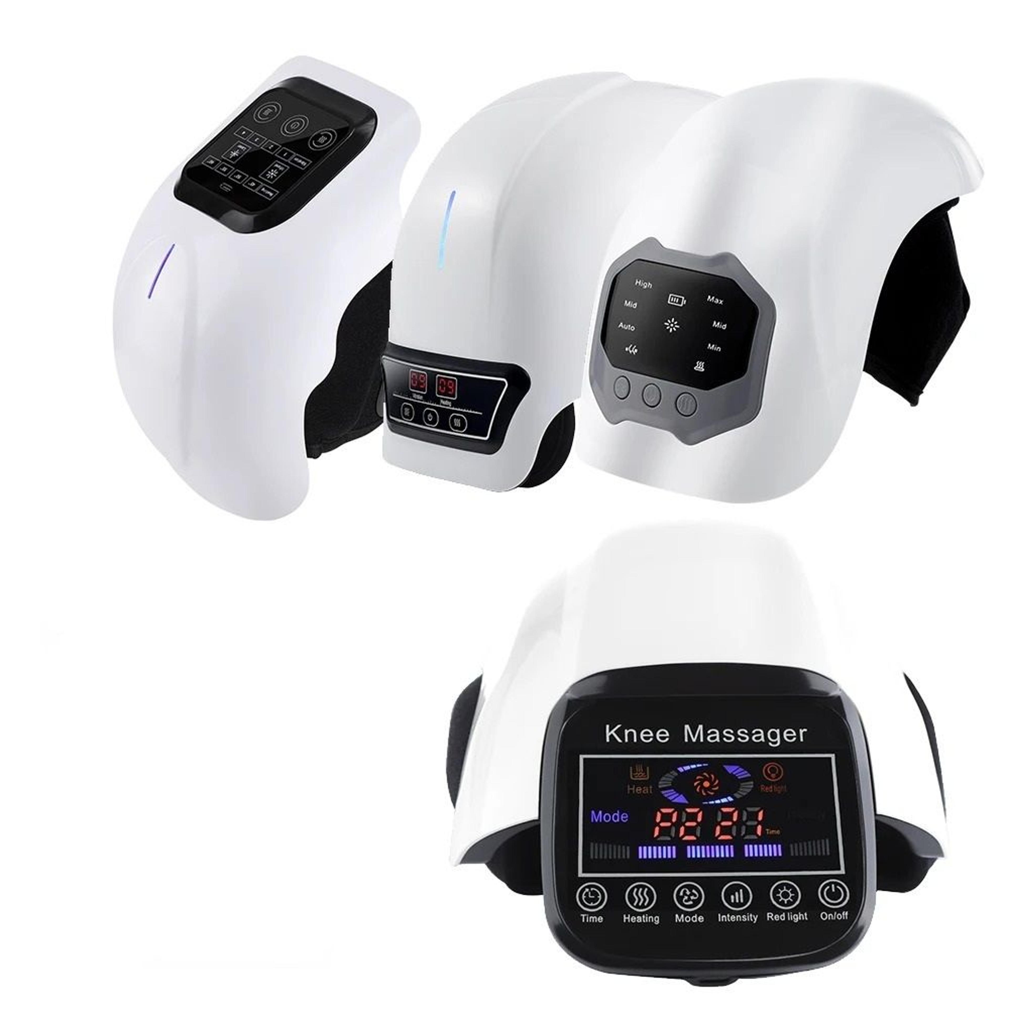 heated knee massager with 4 heat & vibration settings