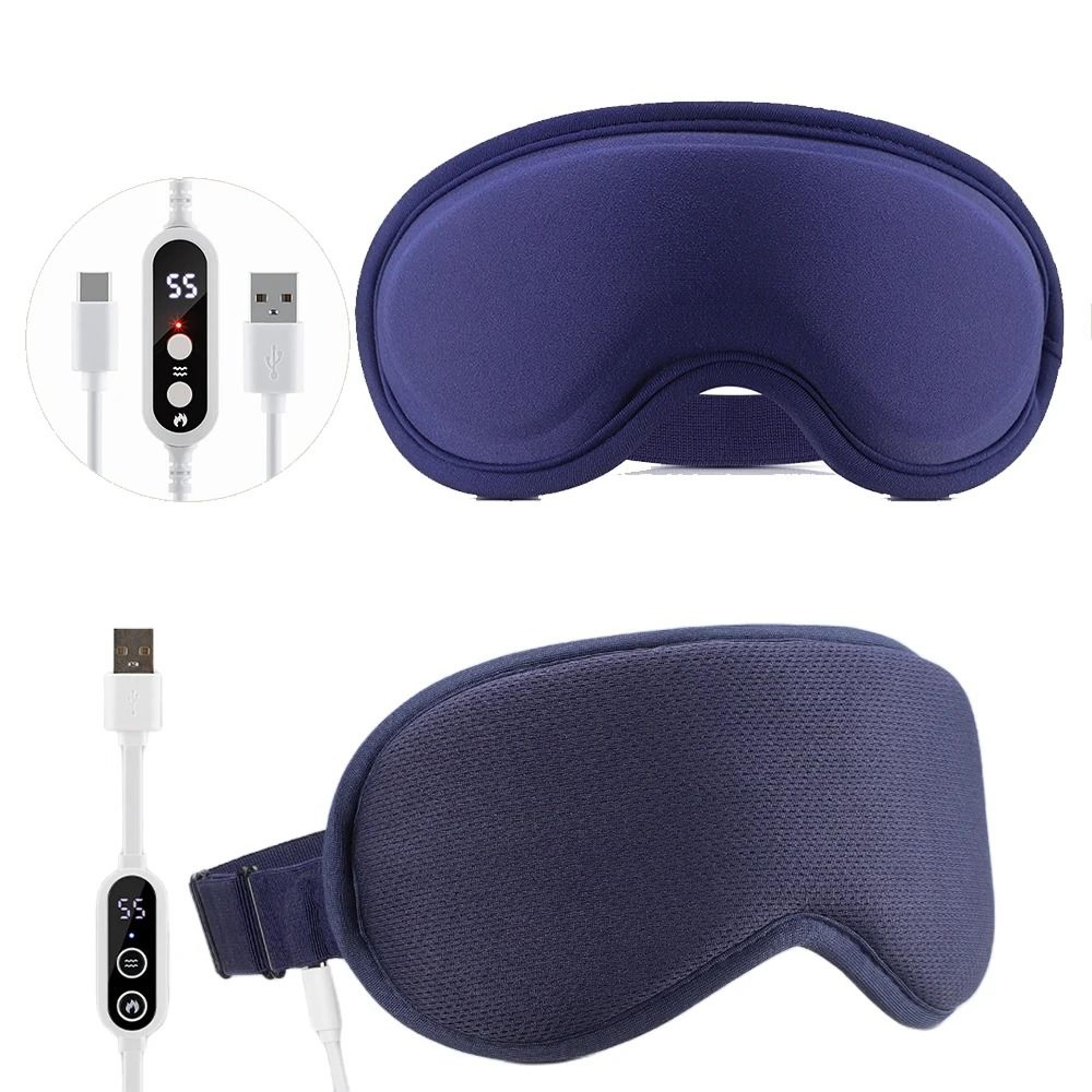 usb heated & vibrating eye massager sleep mask