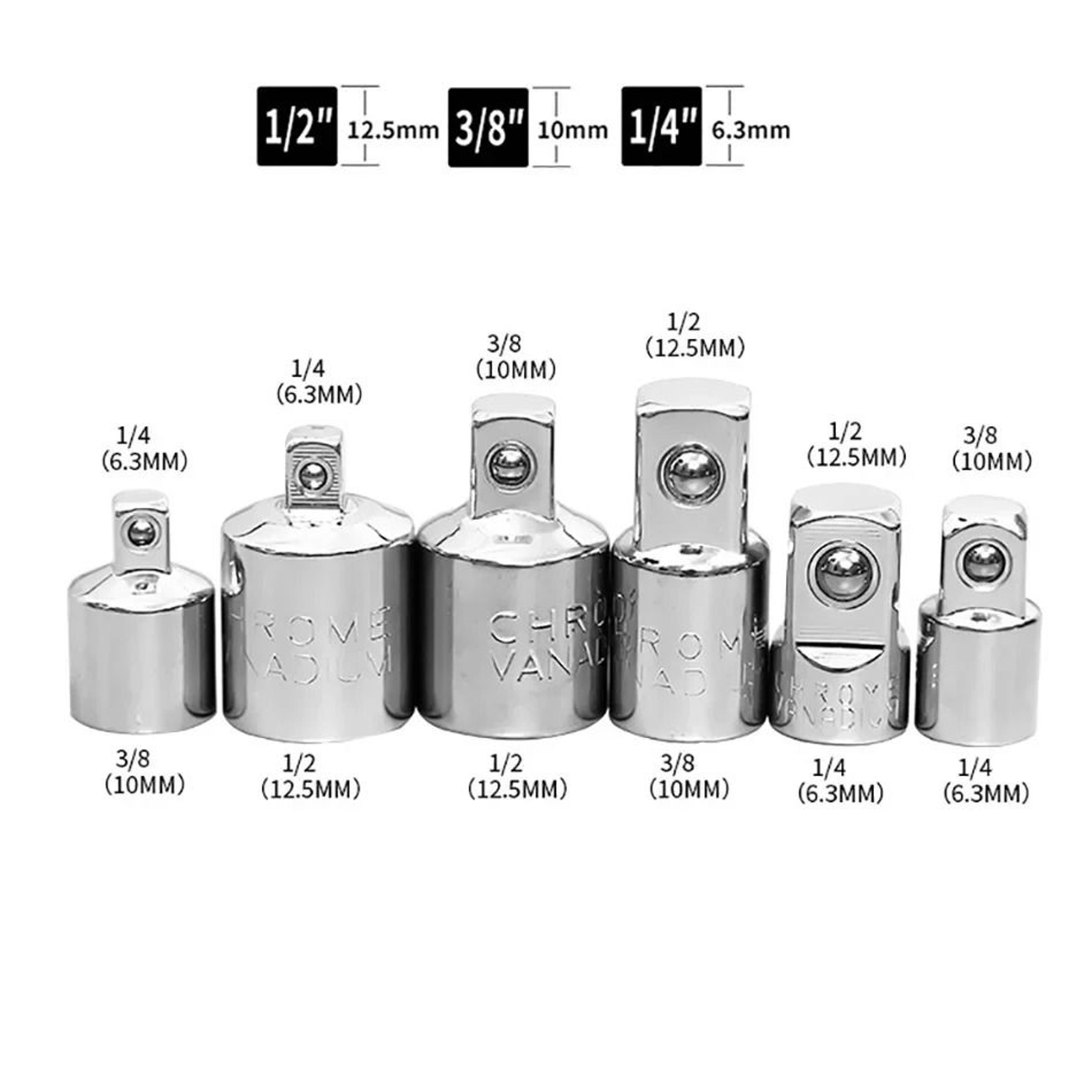 chrome vanadium ratchet wrench socket adapter & drive converter