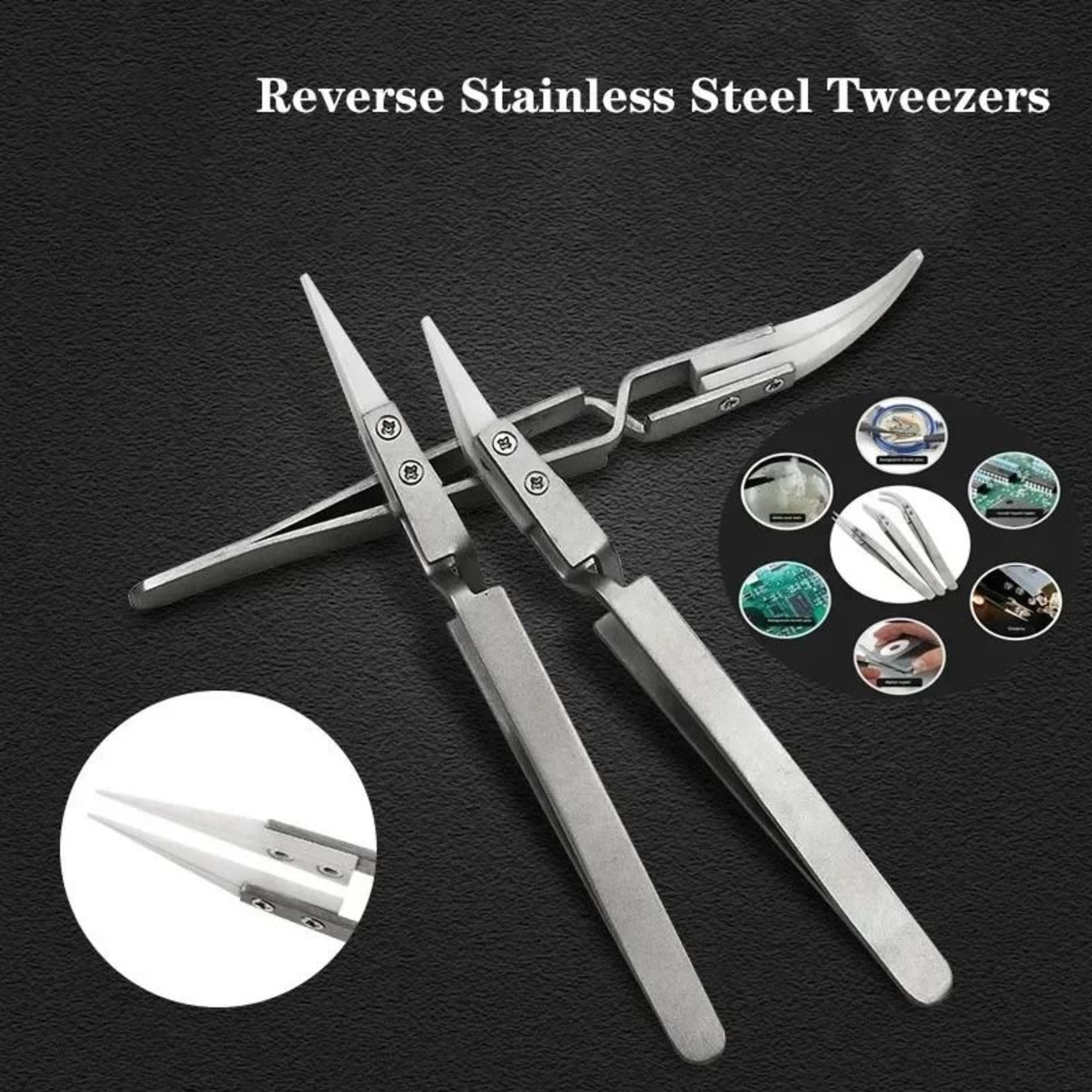 3-piece ceramic tip labor-saving reverse soldering tweezers