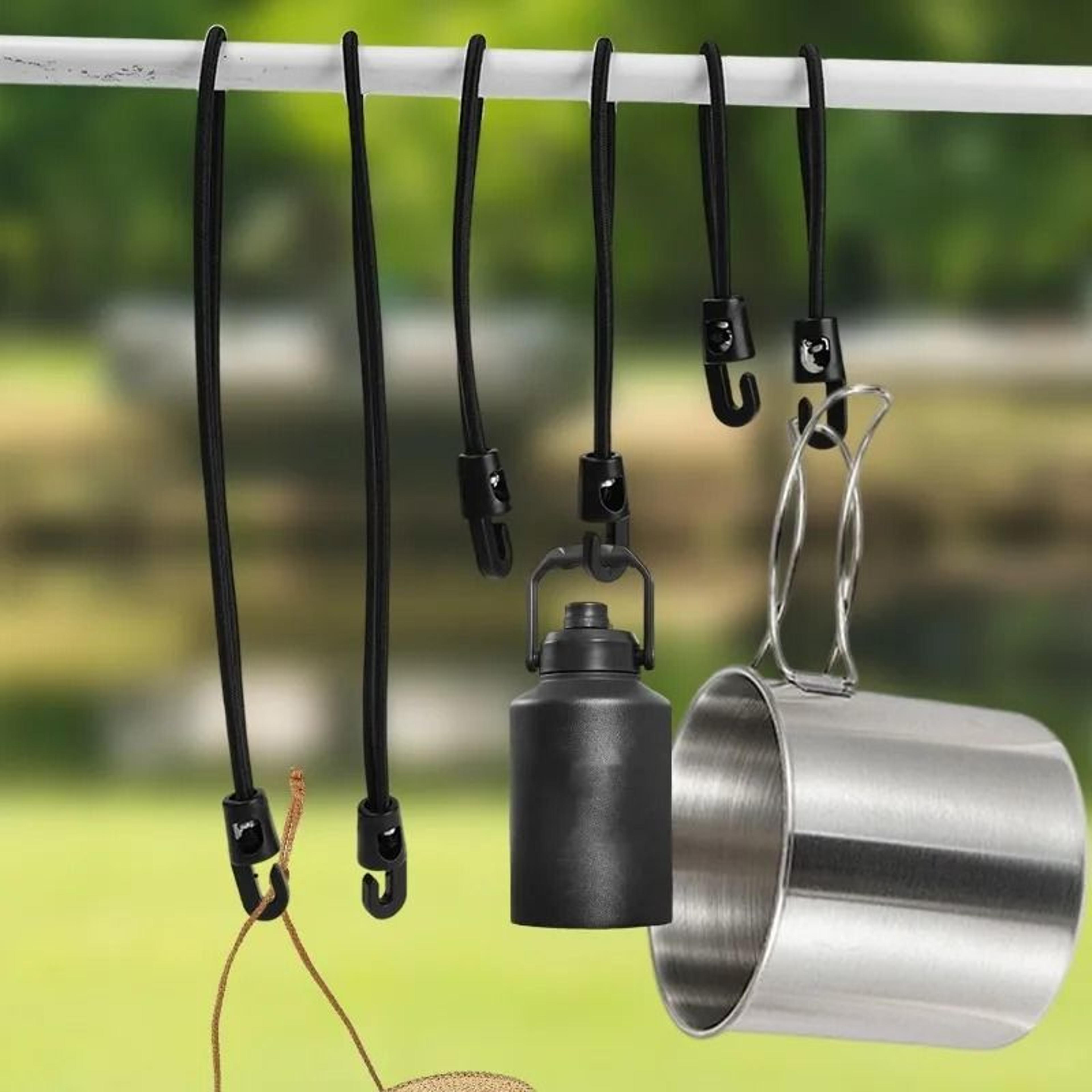10-piece heavy-duty bungee cords with hooks set