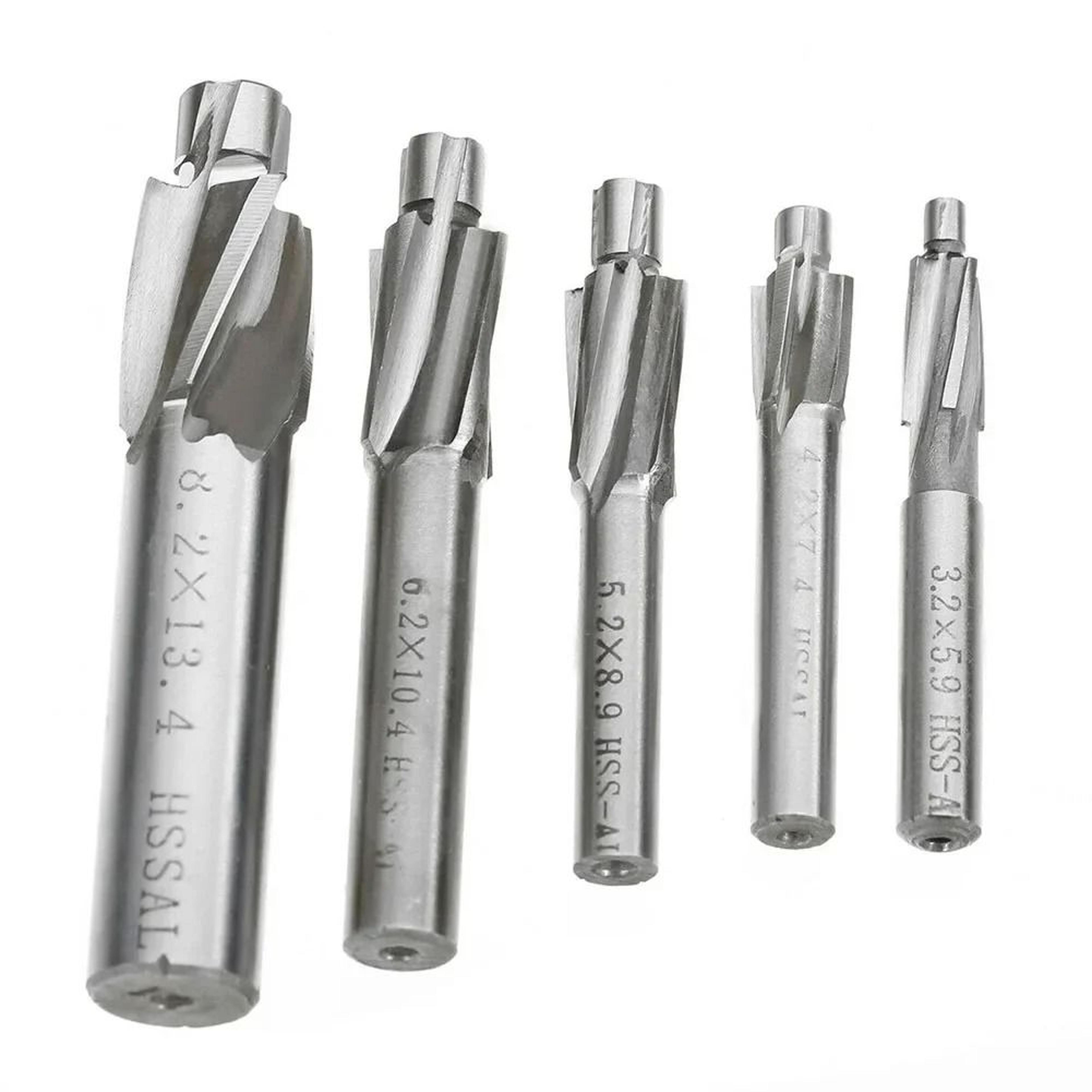 hss counterbore end mill milling cutter bit set (m3–m8)