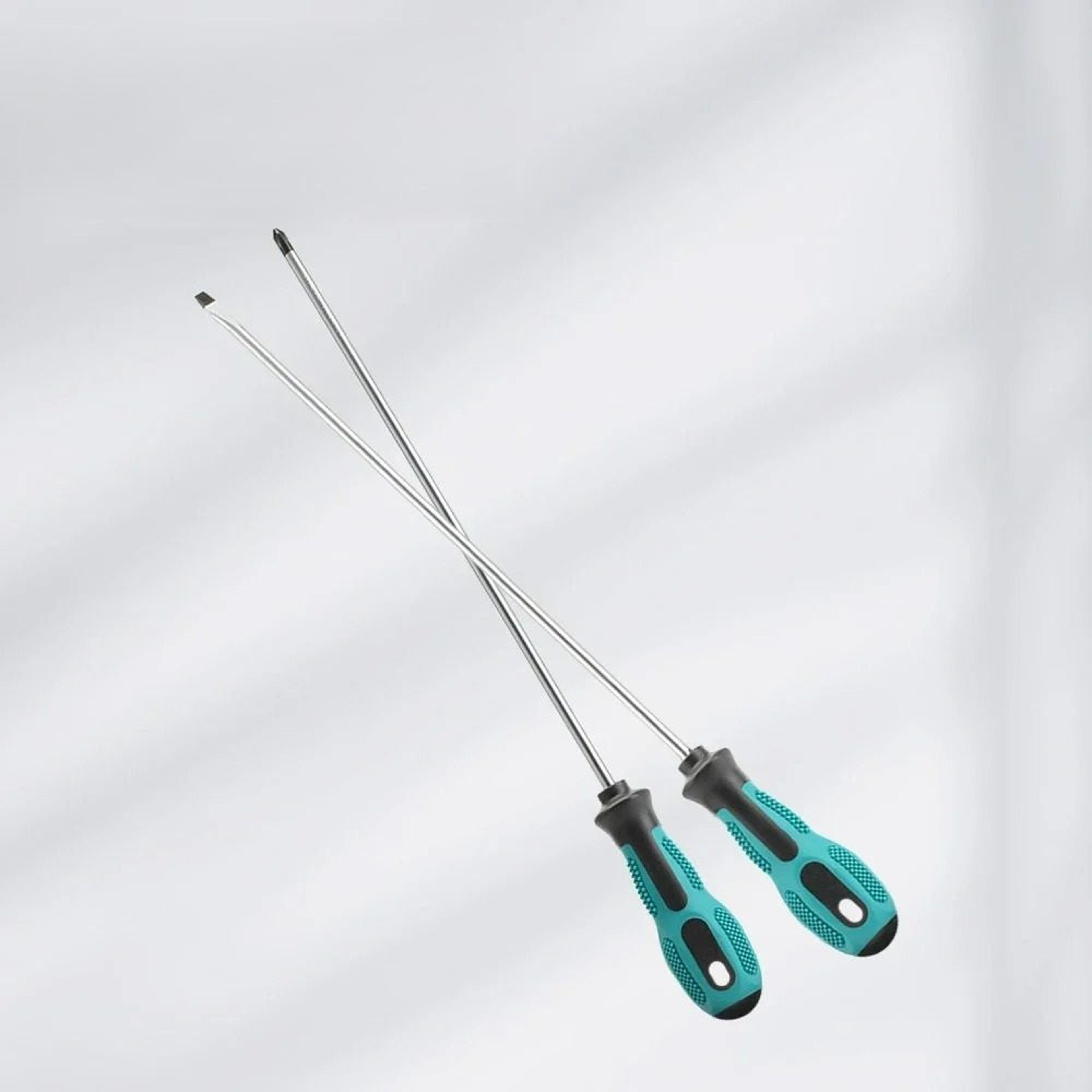 extended magnetic long screwdriver with rubber grip