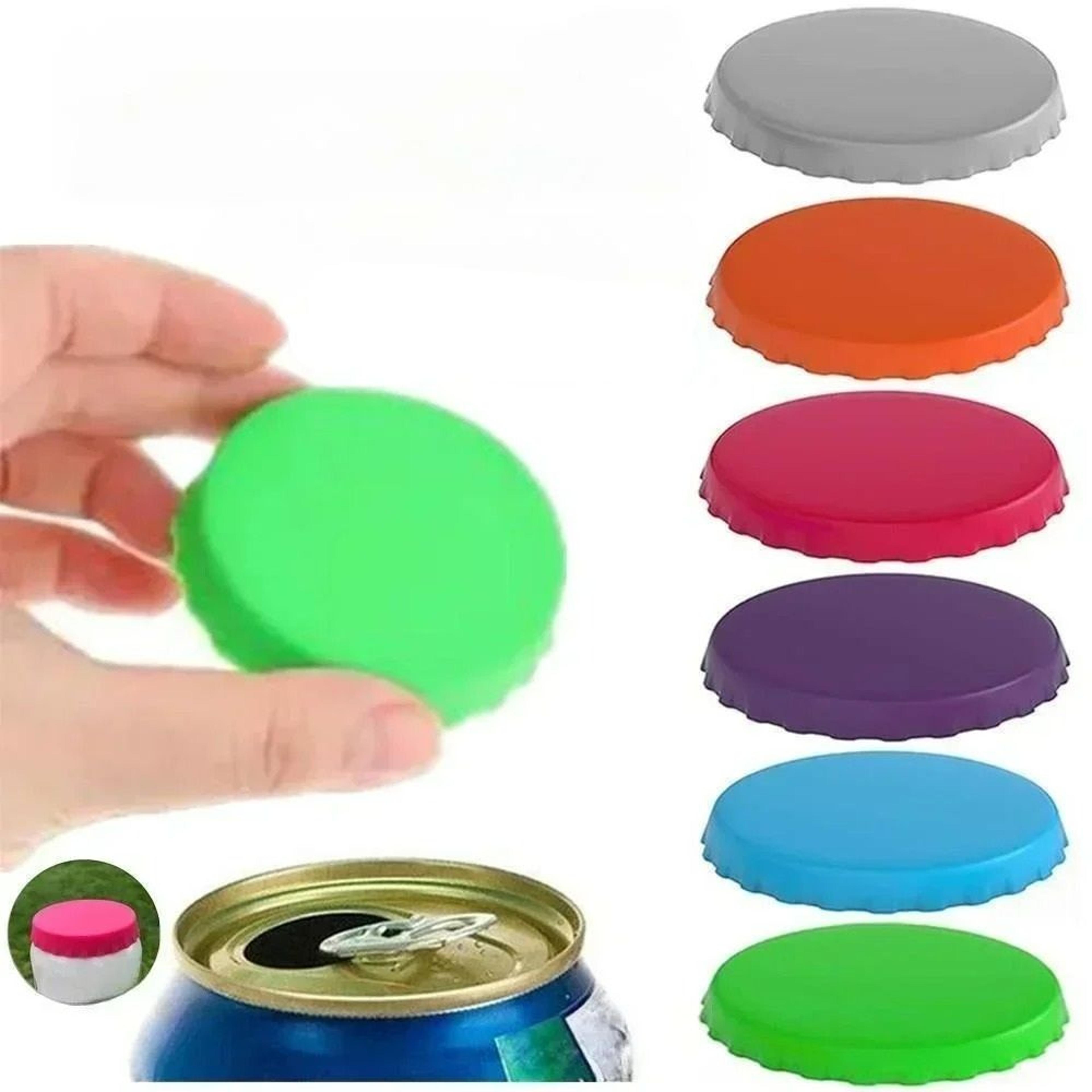 6-piece silicone soda can lids & saver covers set