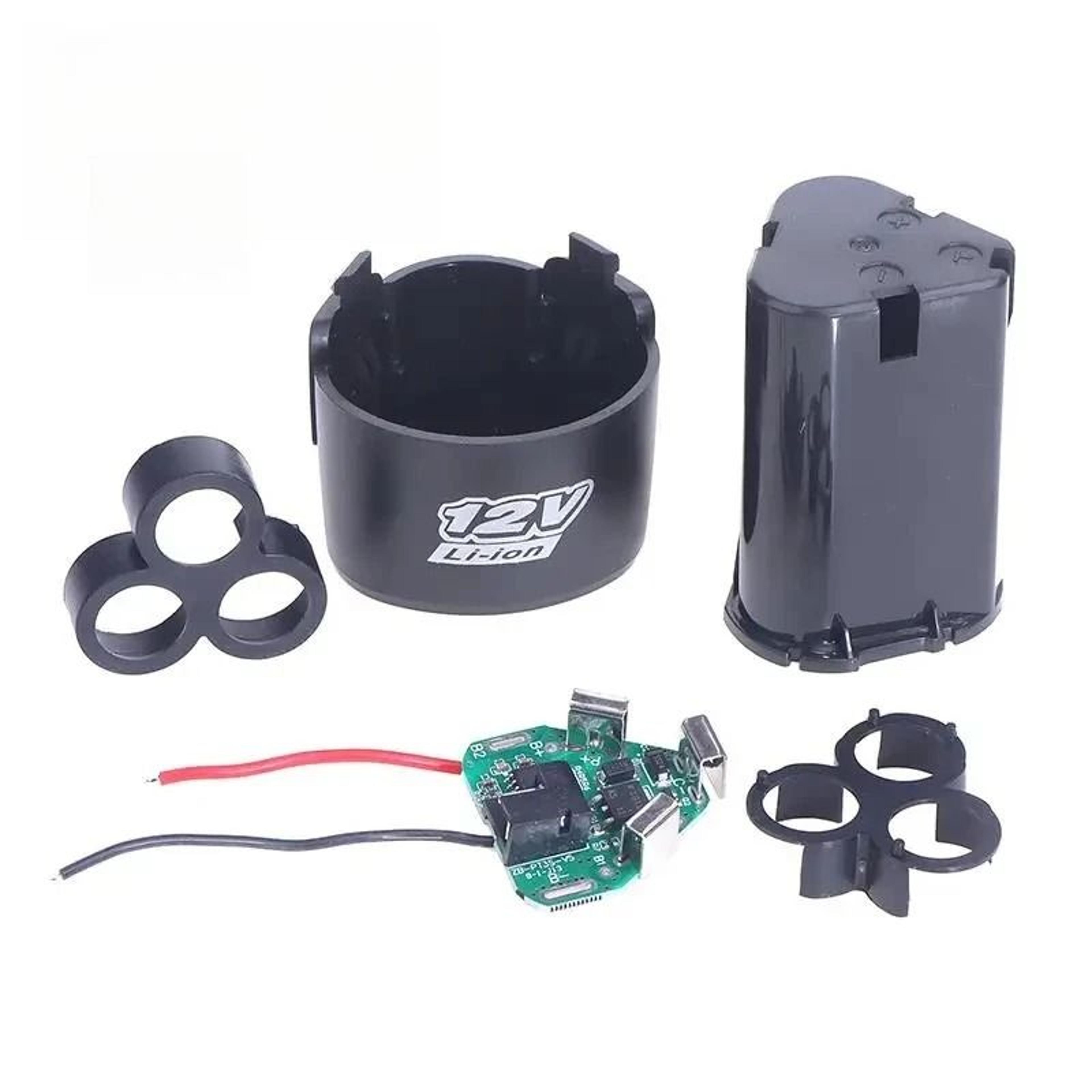 3s 12v 18650 lithium battery case, bracket & bms protection board kit