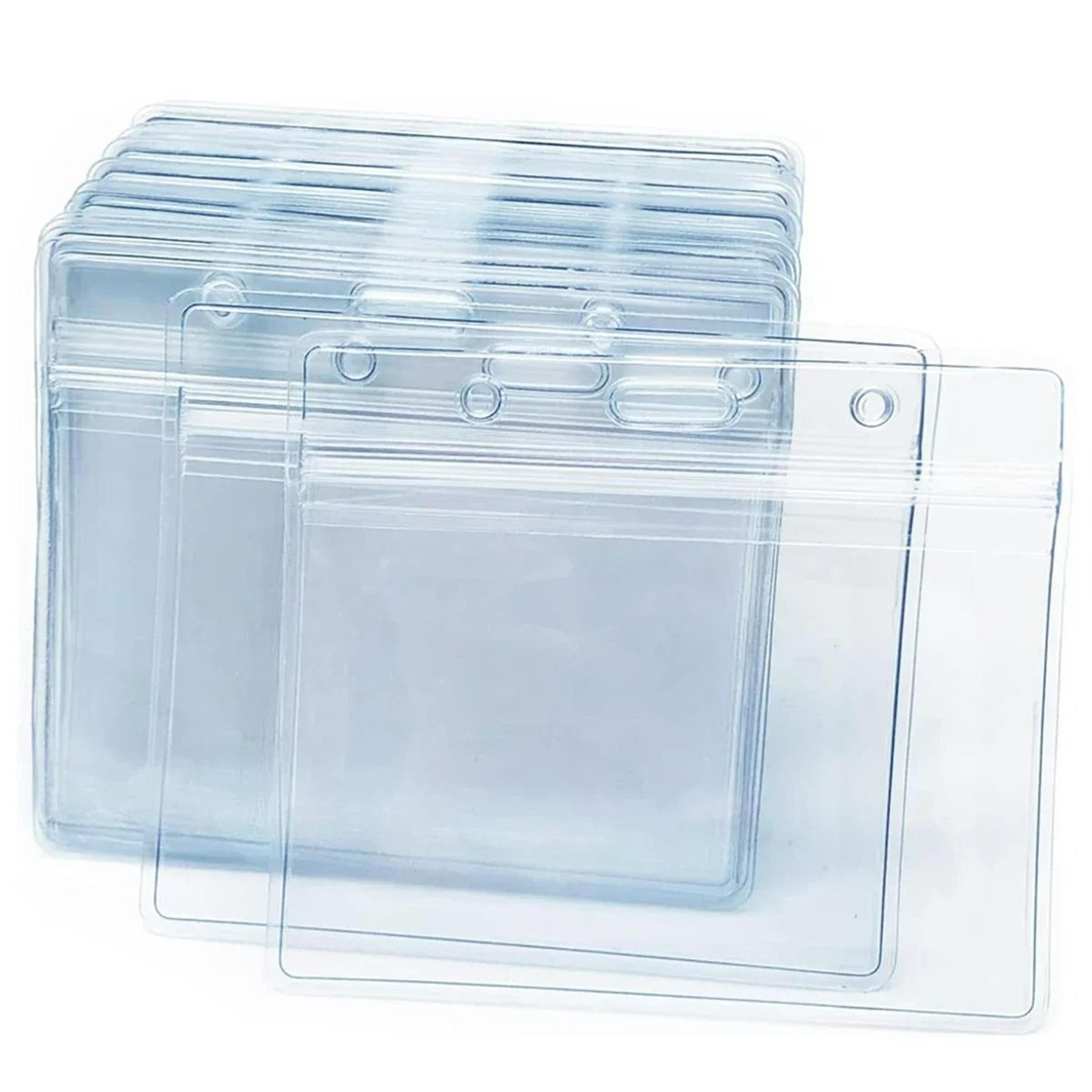 10-piece waterproof transparent id card & badge holder set