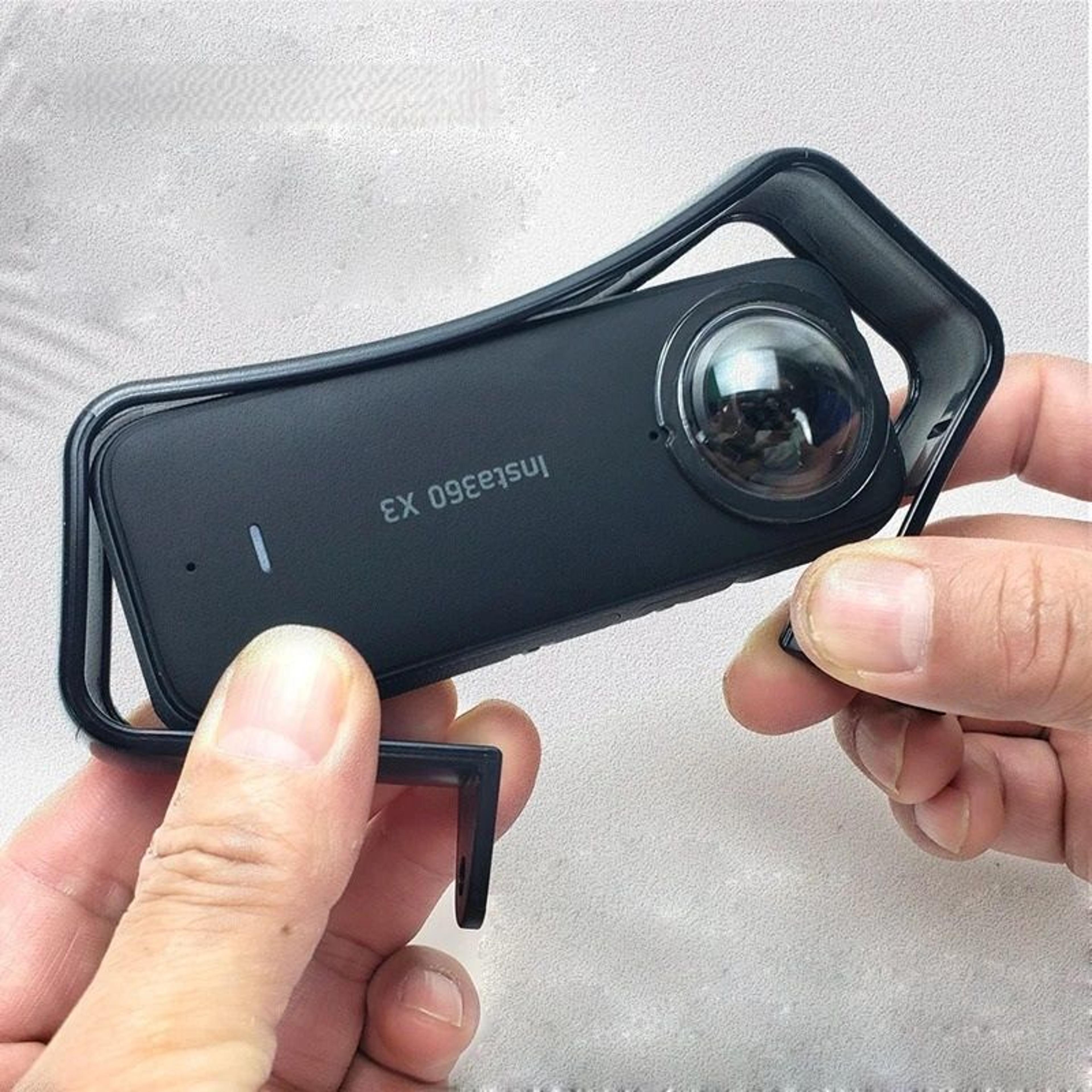 horizontal frame side-open fixed border bracket mount adapter for insta360 action cameras