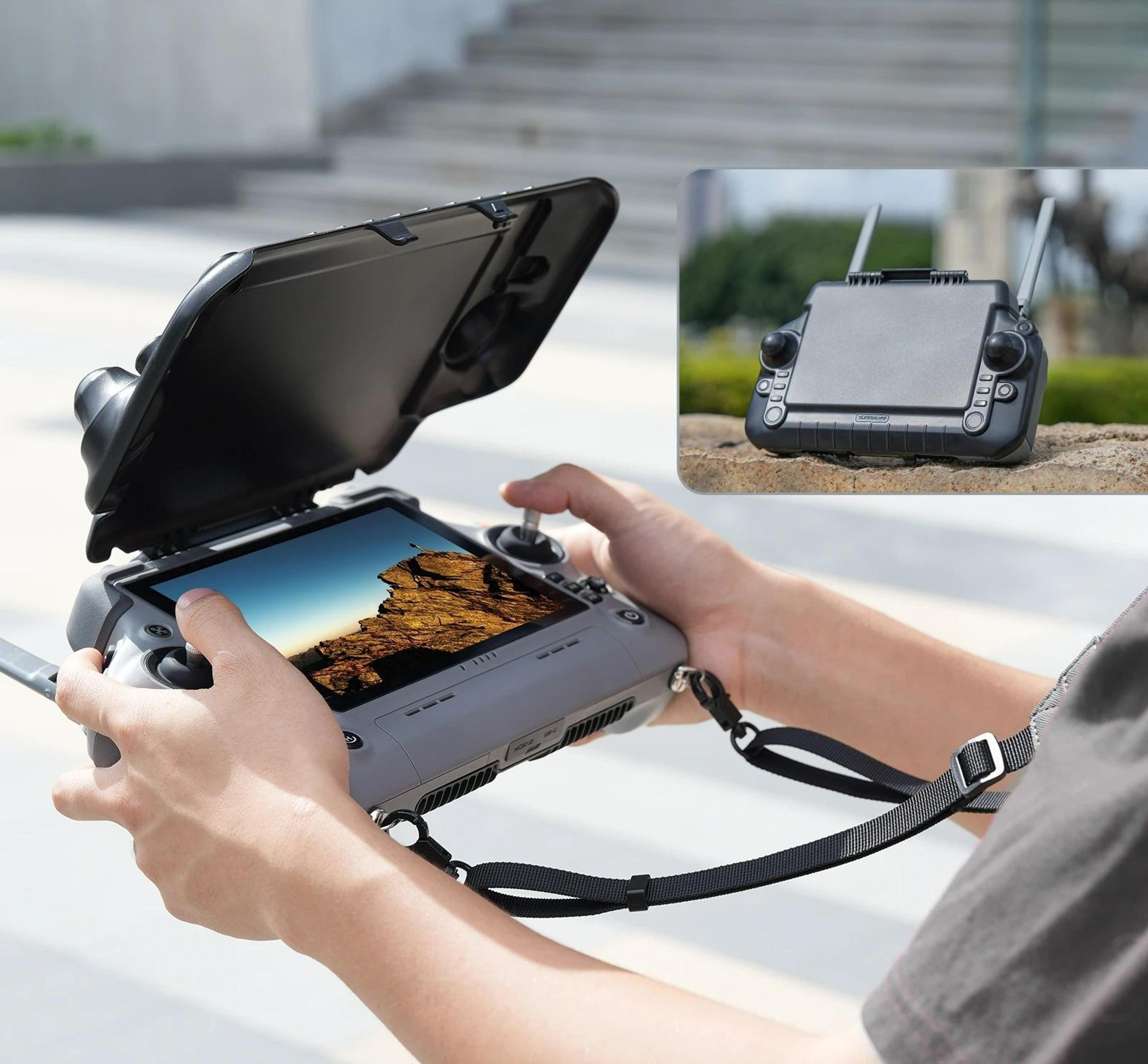2-in-1 screen sun hood & controller protective cover for dji rc plus / rc plus 2