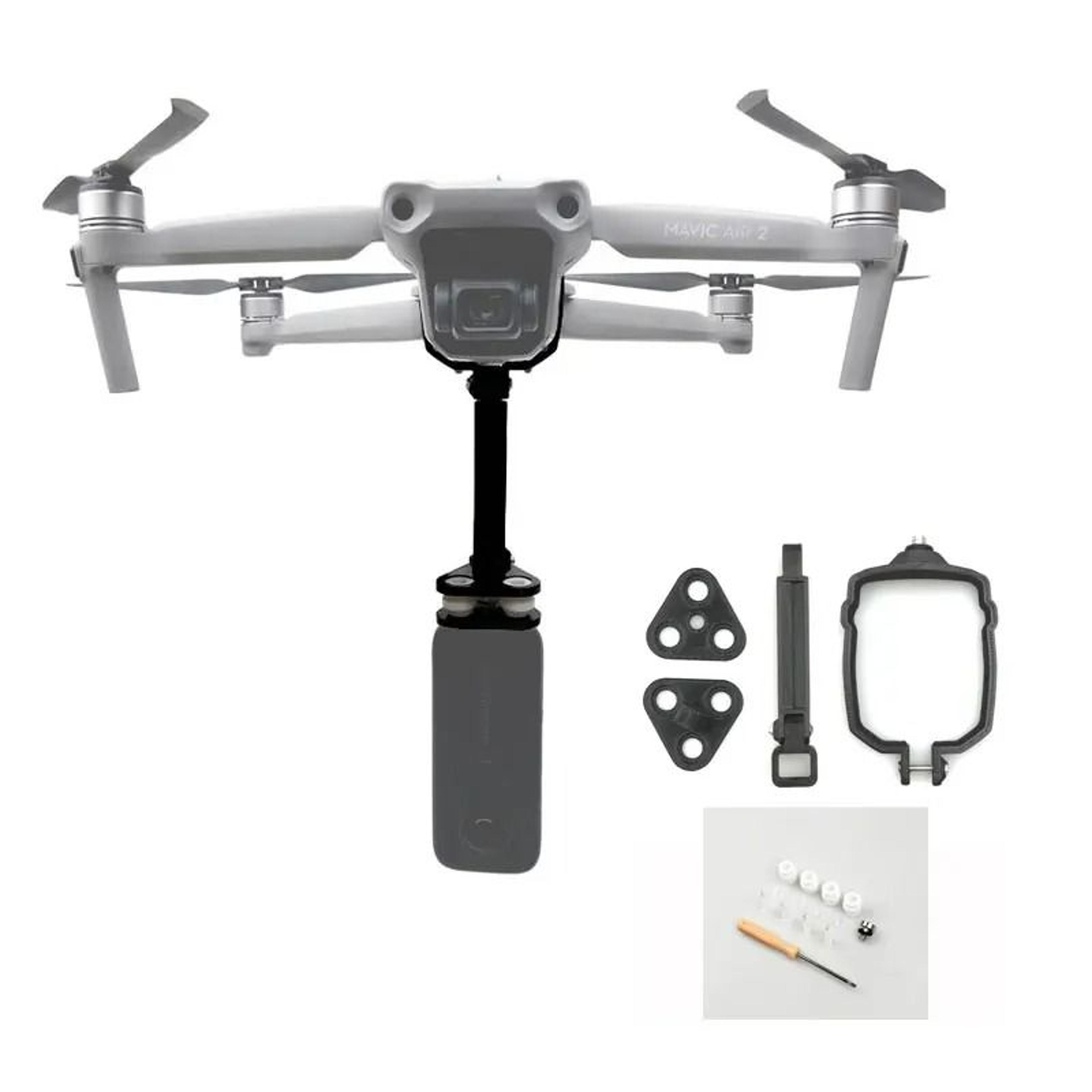 extended top mount bracket holder & action camera adapter for dji drones