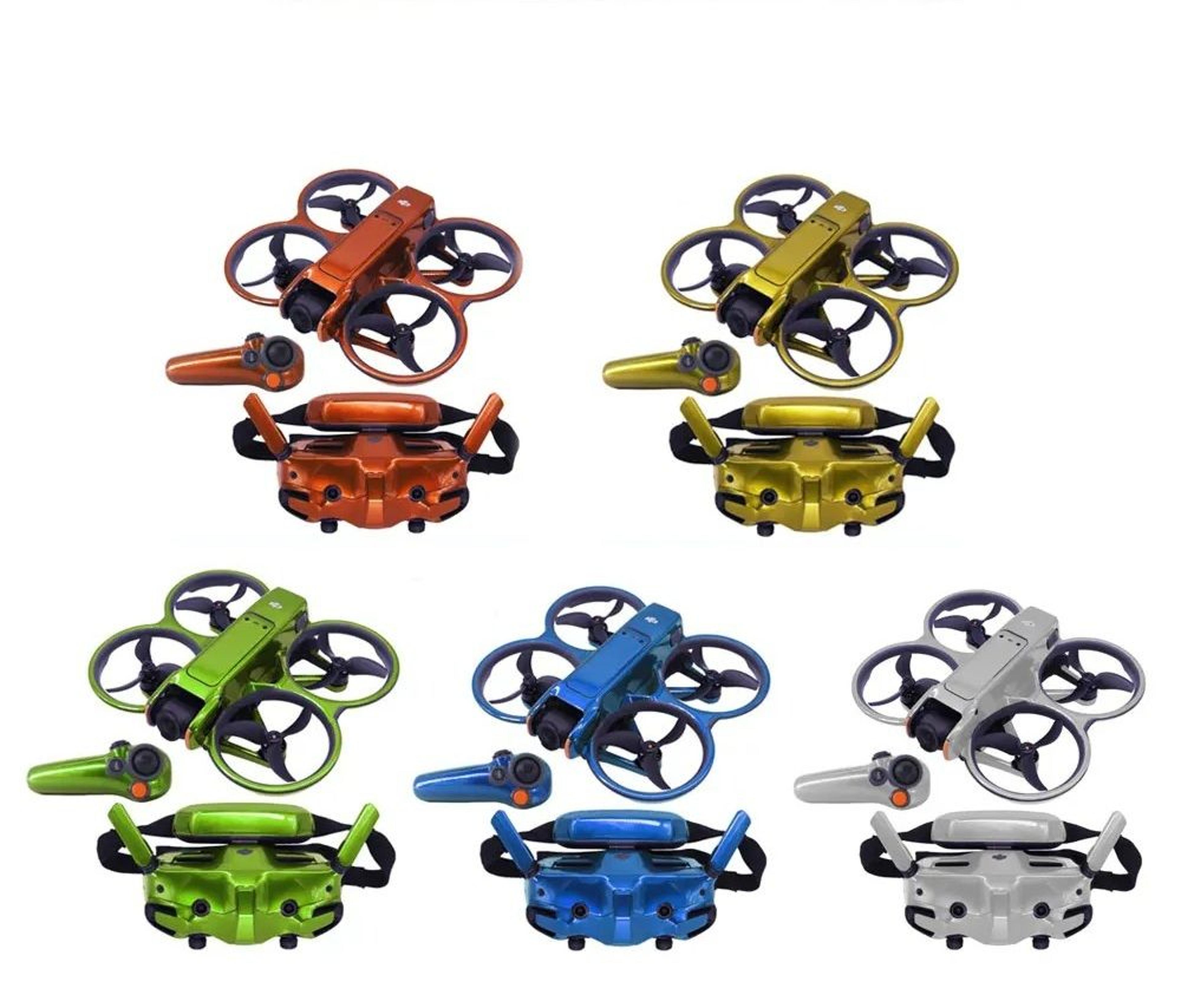 fluorescent waterproof pvc protective skin decal kit for dji avata 2 & dji goggles 3